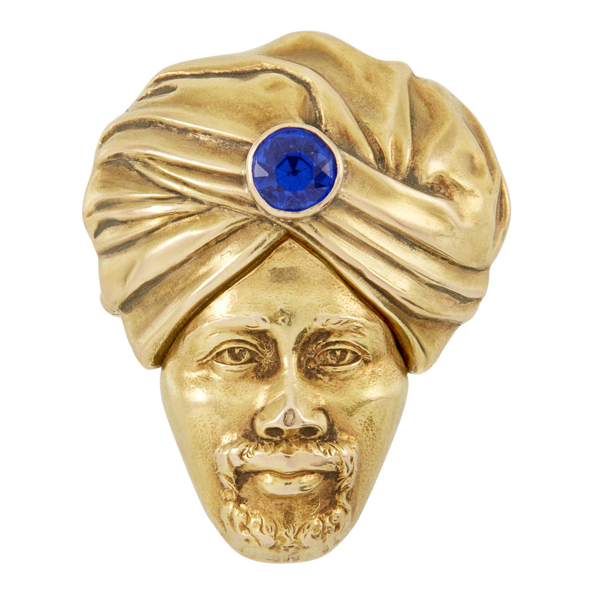 Lot image - Gold Turban Head Pin-Pendant