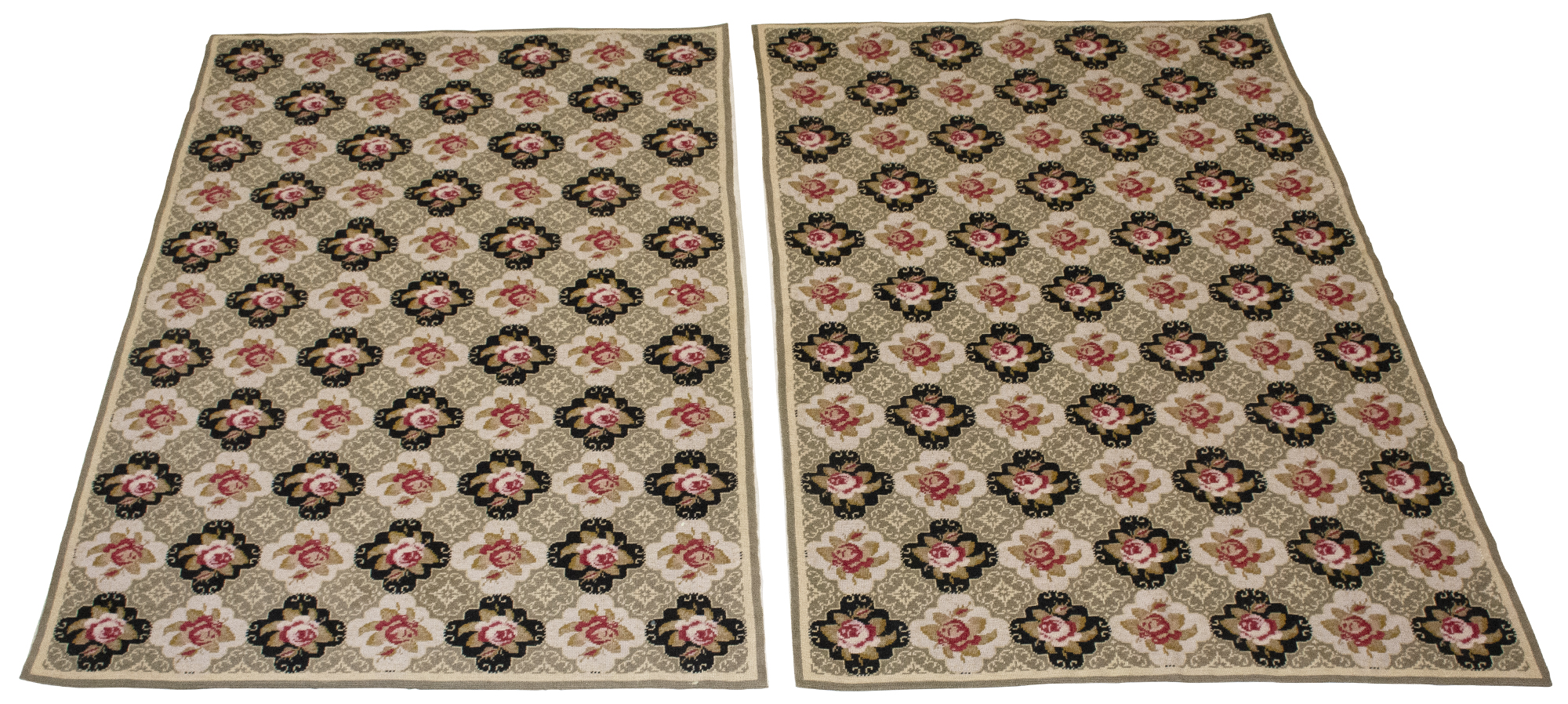 Lot image - Pair of Needlepoint Rugs