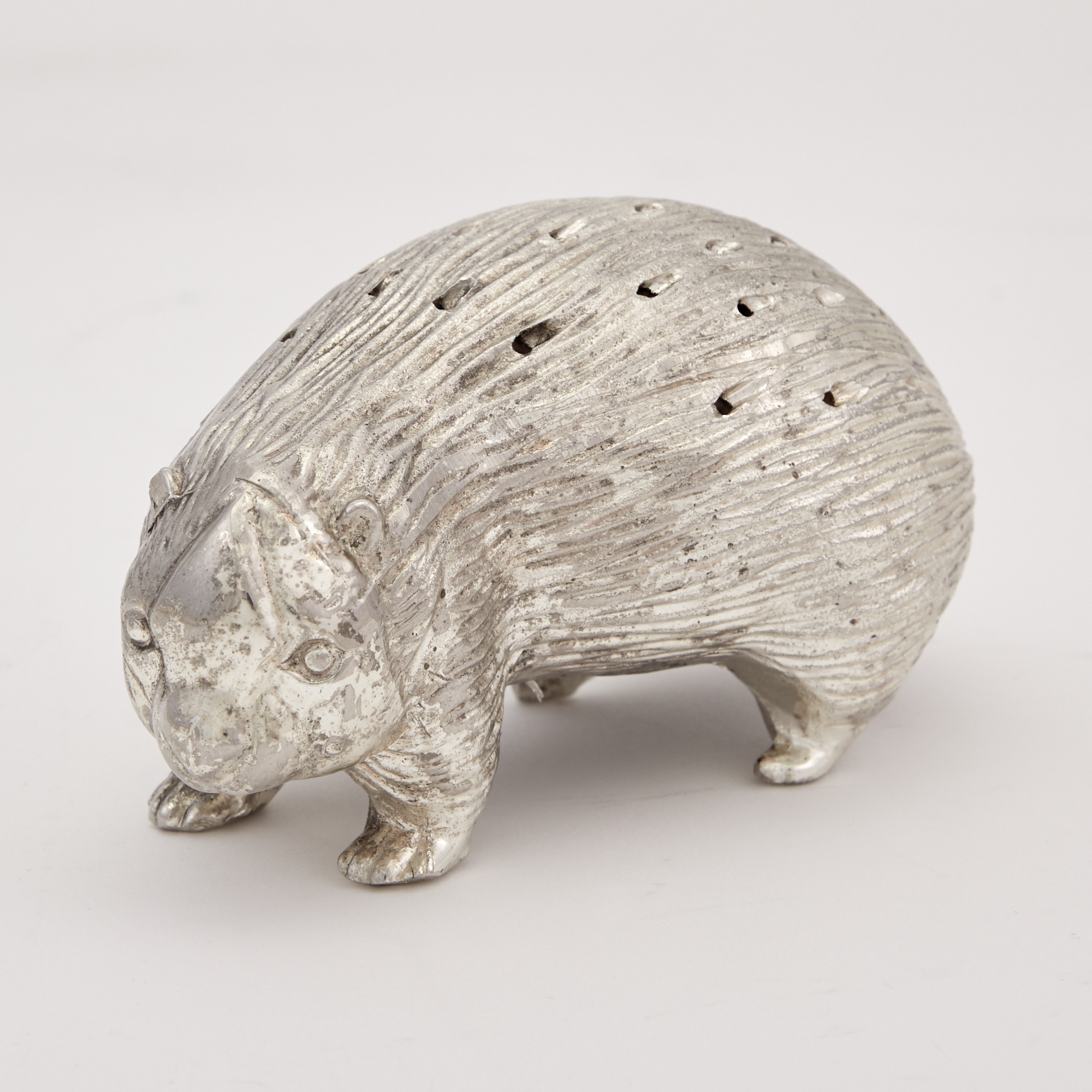 Lot image - Novelty Silver-Plated Hedgehog Form Hors dOeuvres Pick Stand