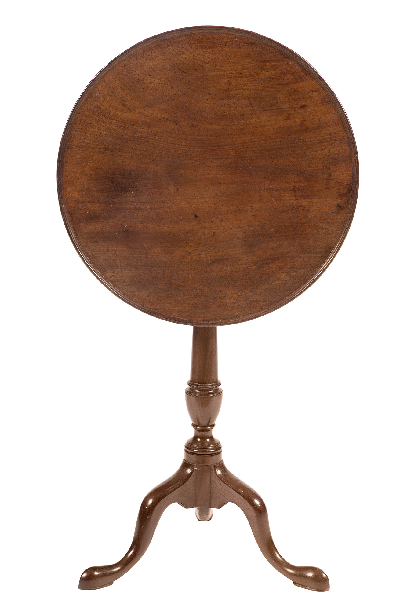 Lot image - Chippendale Mahogany Tilt-Top Tripod Stand
