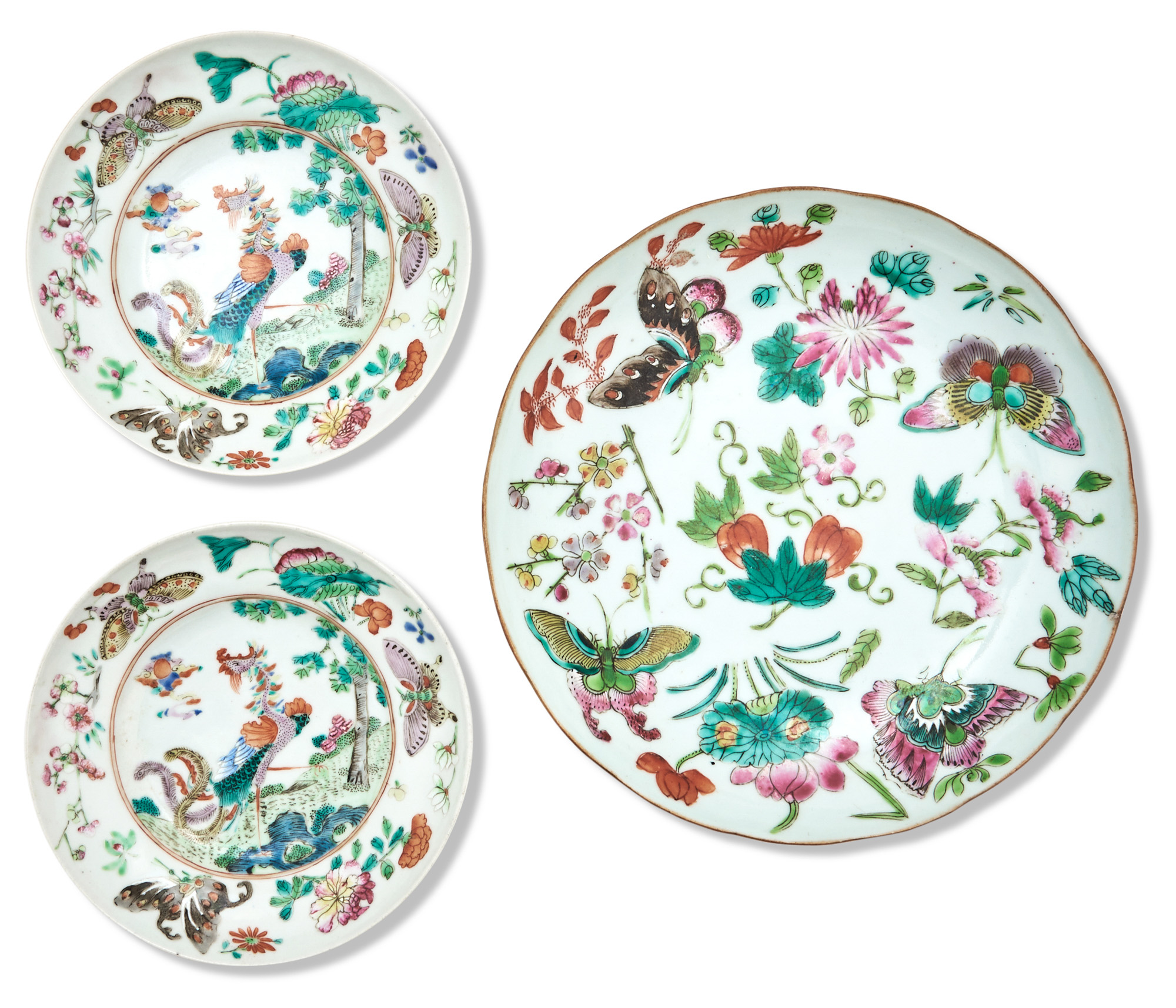 Lot image - Three Chinese Export Porcelain Plates