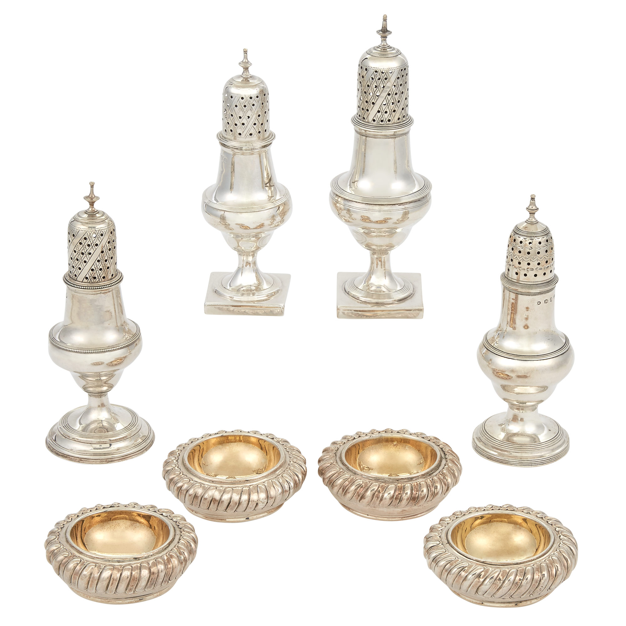 Lot image - Set of Four George IV Sterling Silver Open Salts
