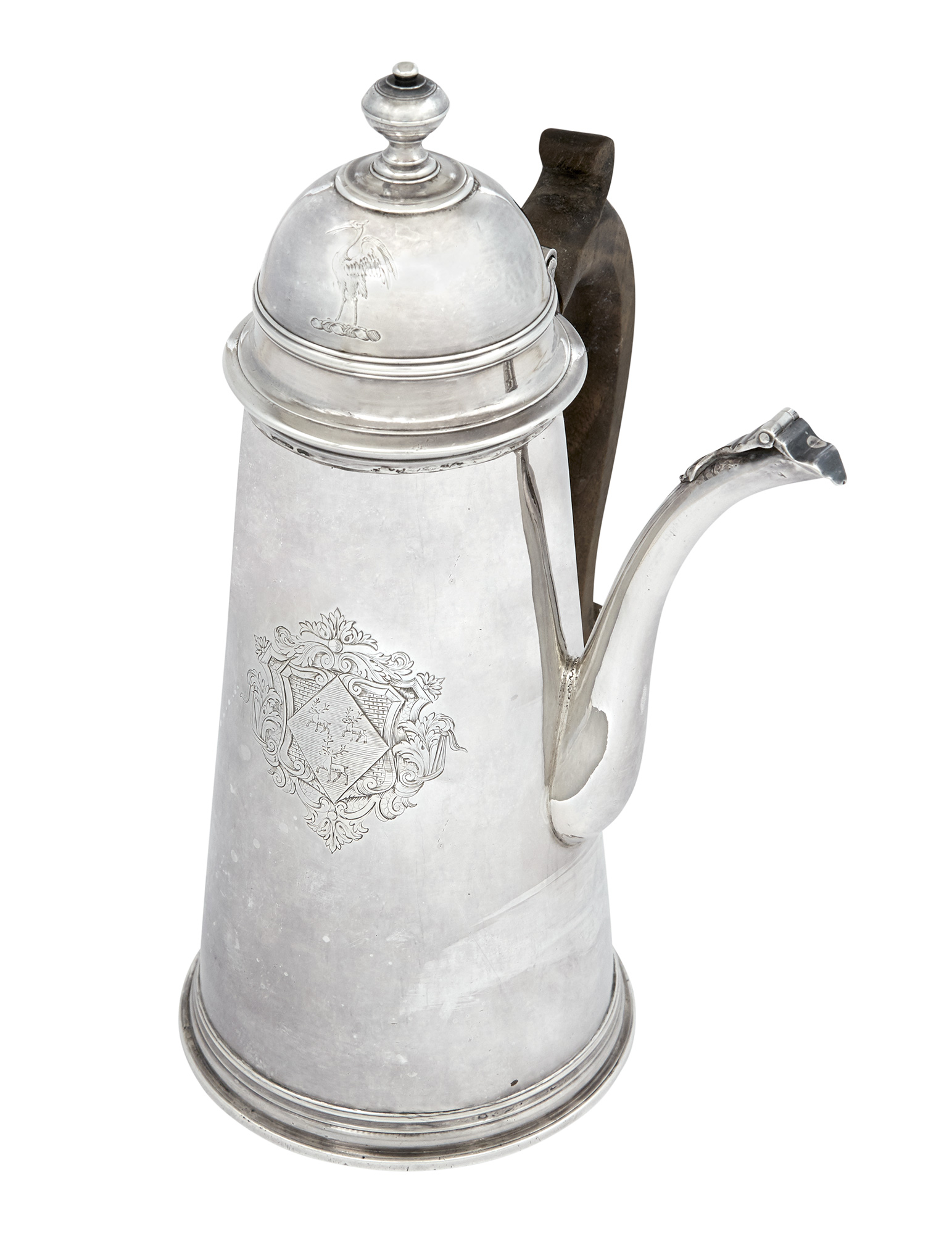 Lot image - George I Britannia Standard Silver Coffee Pot