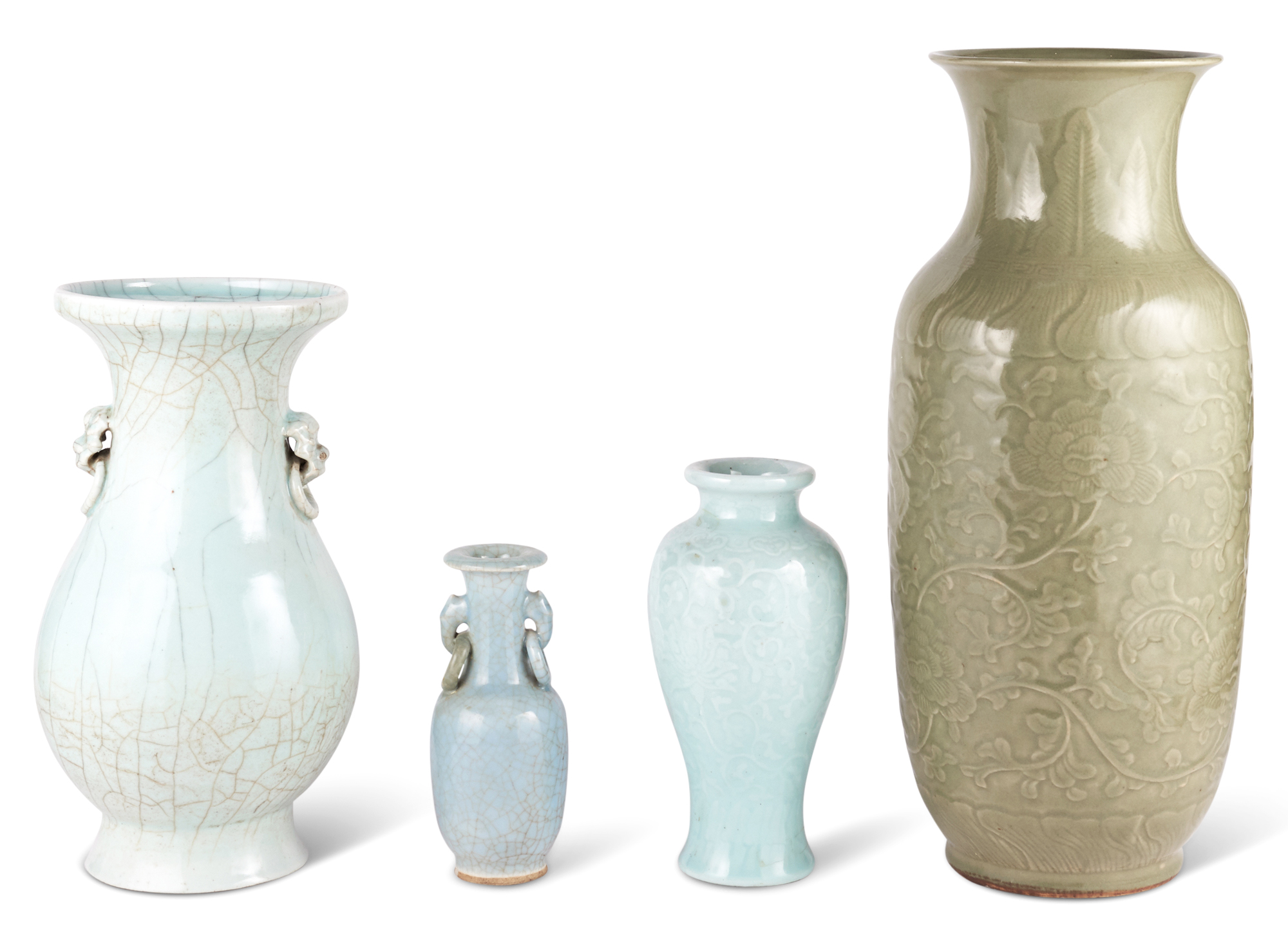 Lot image - Four Chinese Porcelain Vases