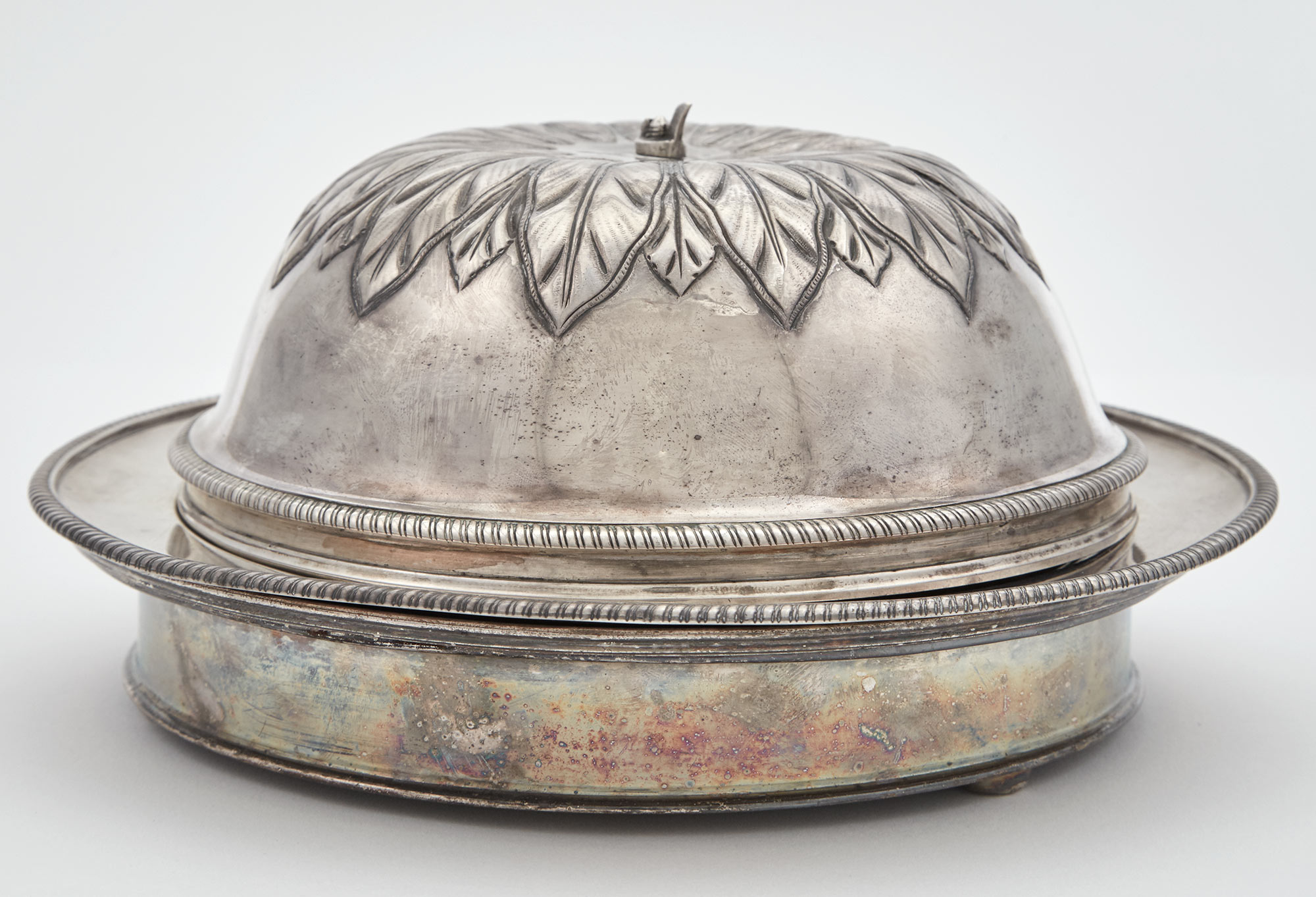 Lot image - George III Sterling Silver Covered Dish