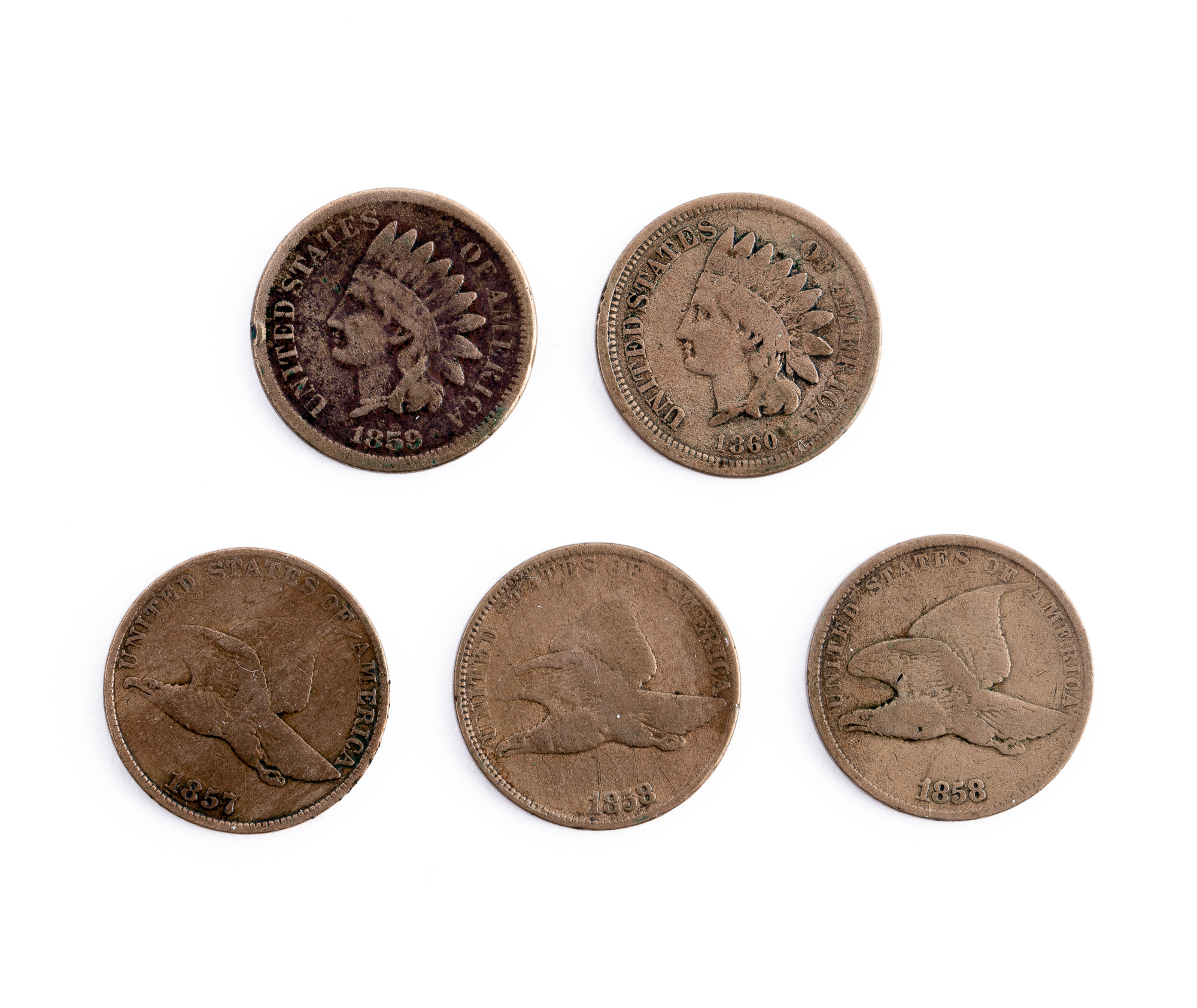 Lot image - United States Indian Cents, 1857 to 1909