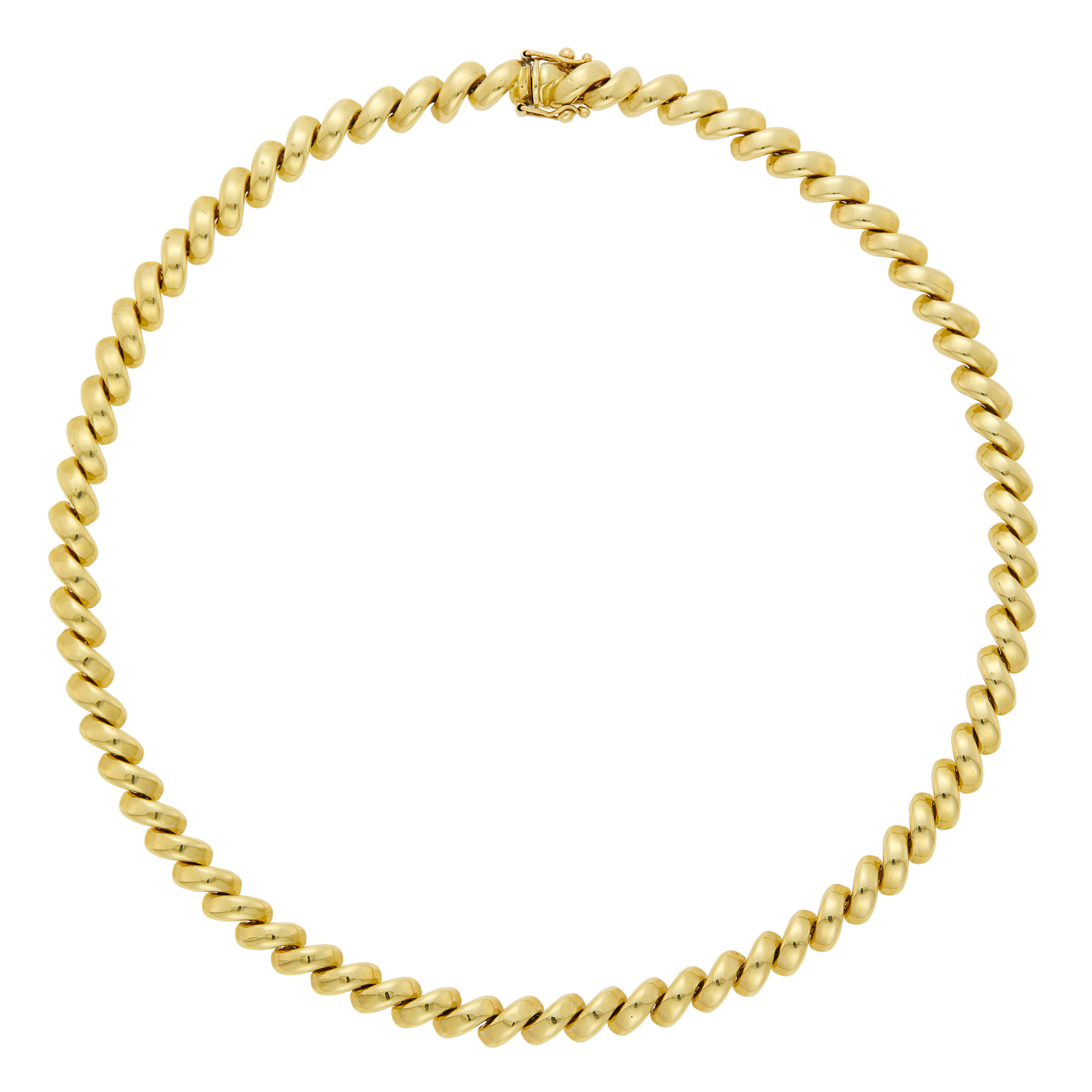 Lot image - Tiffany & Co. Gold San Marco Link Necklace