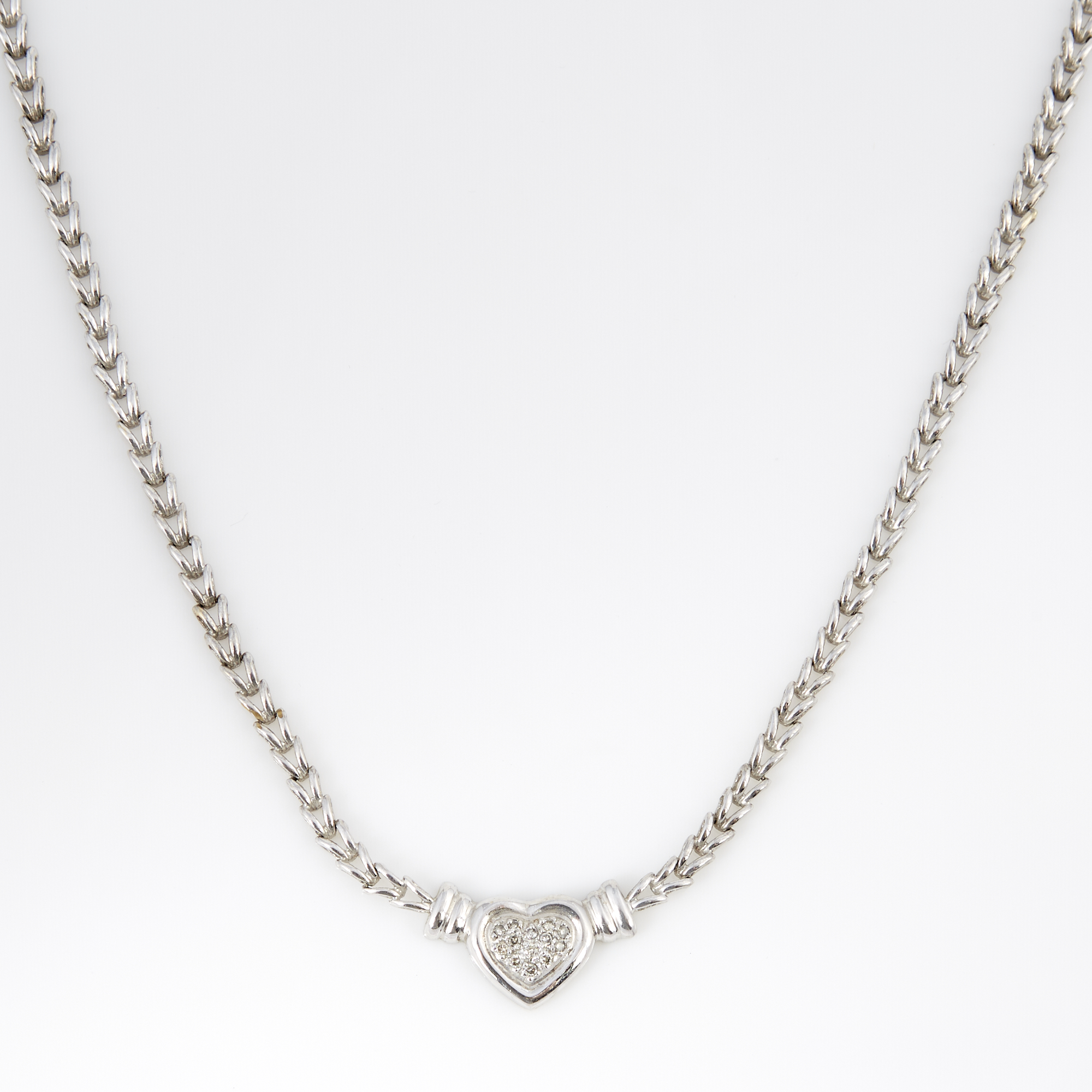 Lot image - Diamond Necklace, 14K 13 dwt.