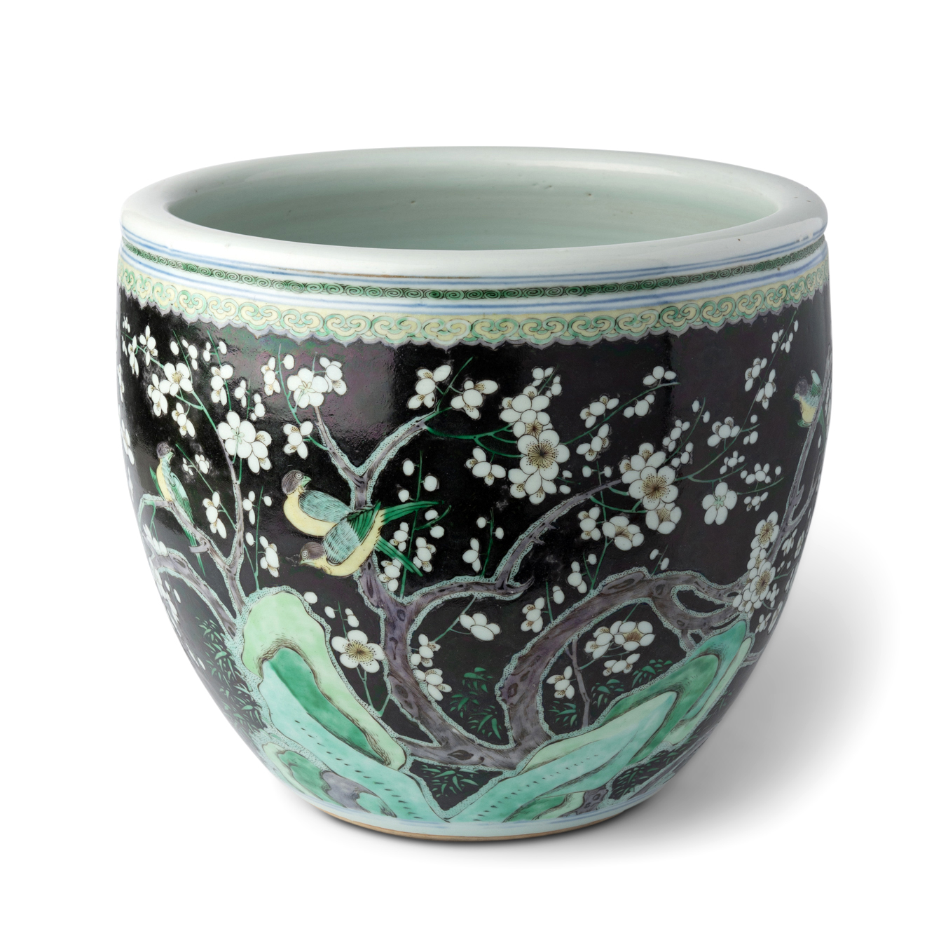 Lot image - Kangxi Revival Porcelain Fish Bowl