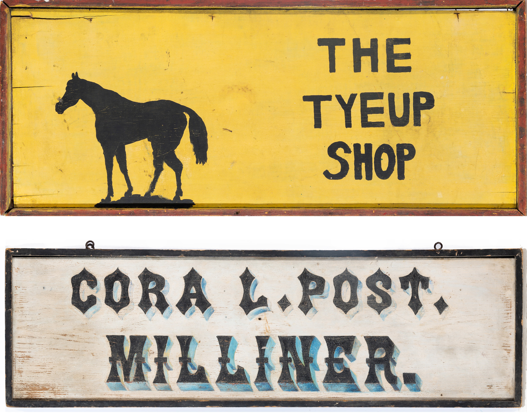 Lot image - Painted Wood Trade Sign