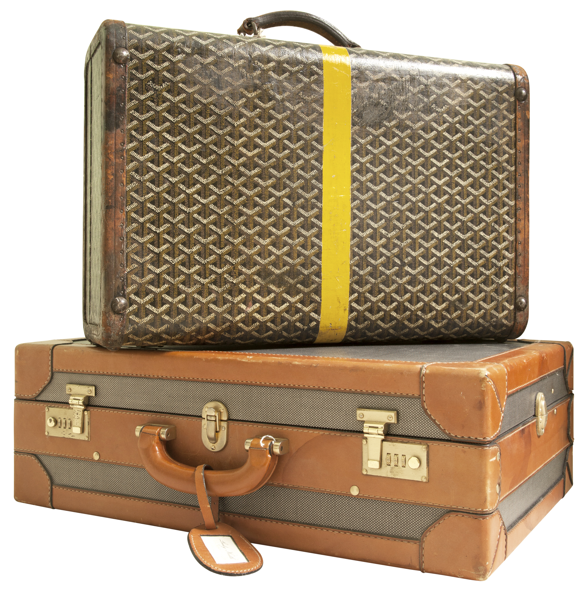 Lot image - Two Goyard Hard Suitcases