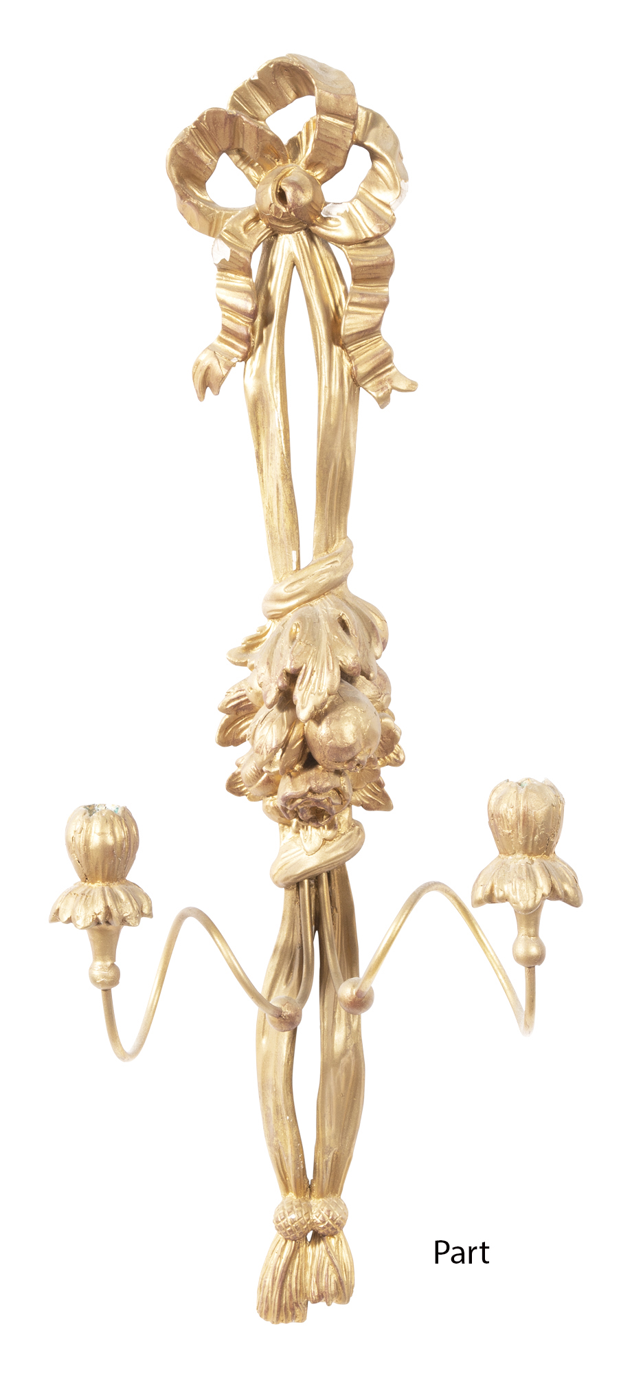 Lot image - Set of Four George III Style Giltwood Two-Light Sconces