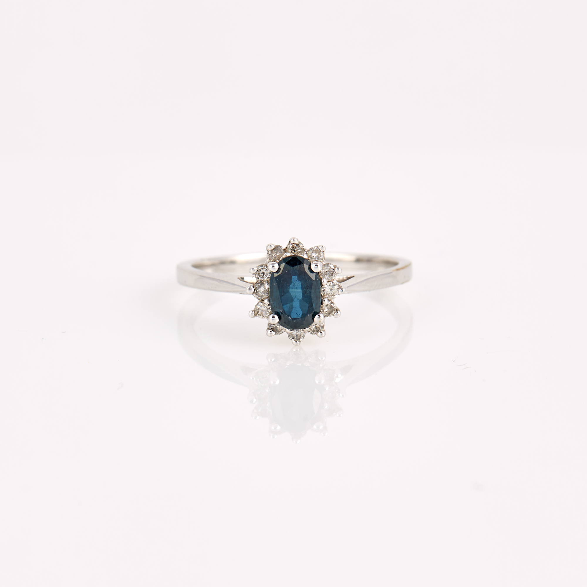 Lot image - Diamond and Stone Ring, 14K 1 dwt. all