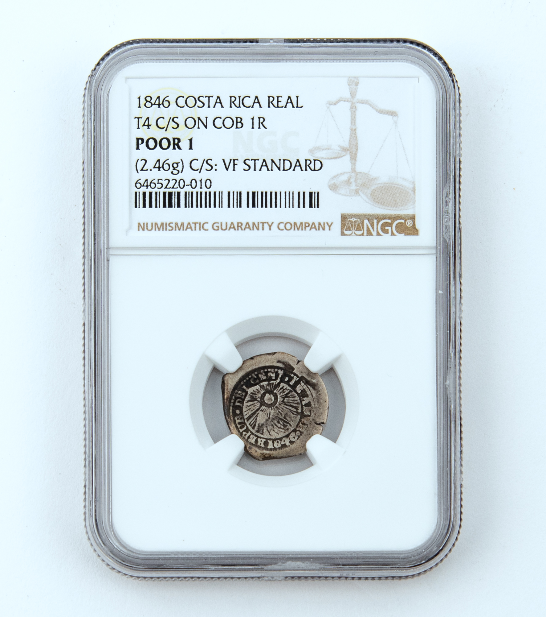 Lot image - Costa Rica Type IV C/S1846 Real Cob KM#47 NGC Poor 1