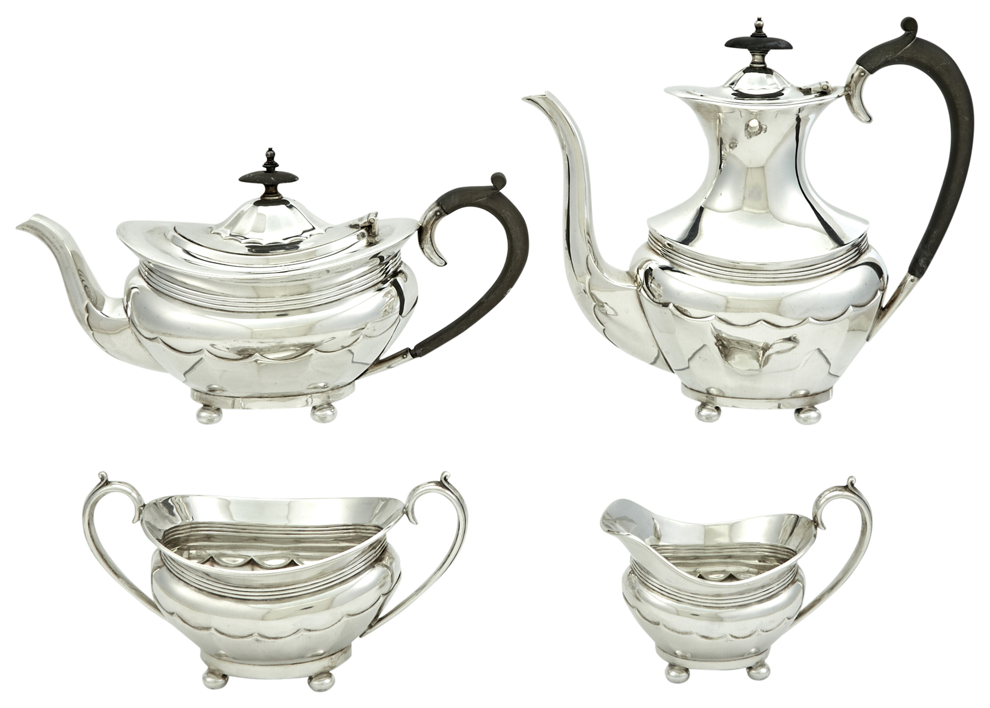 Lot image - George V Sterling Silver Tea and Coffee Service