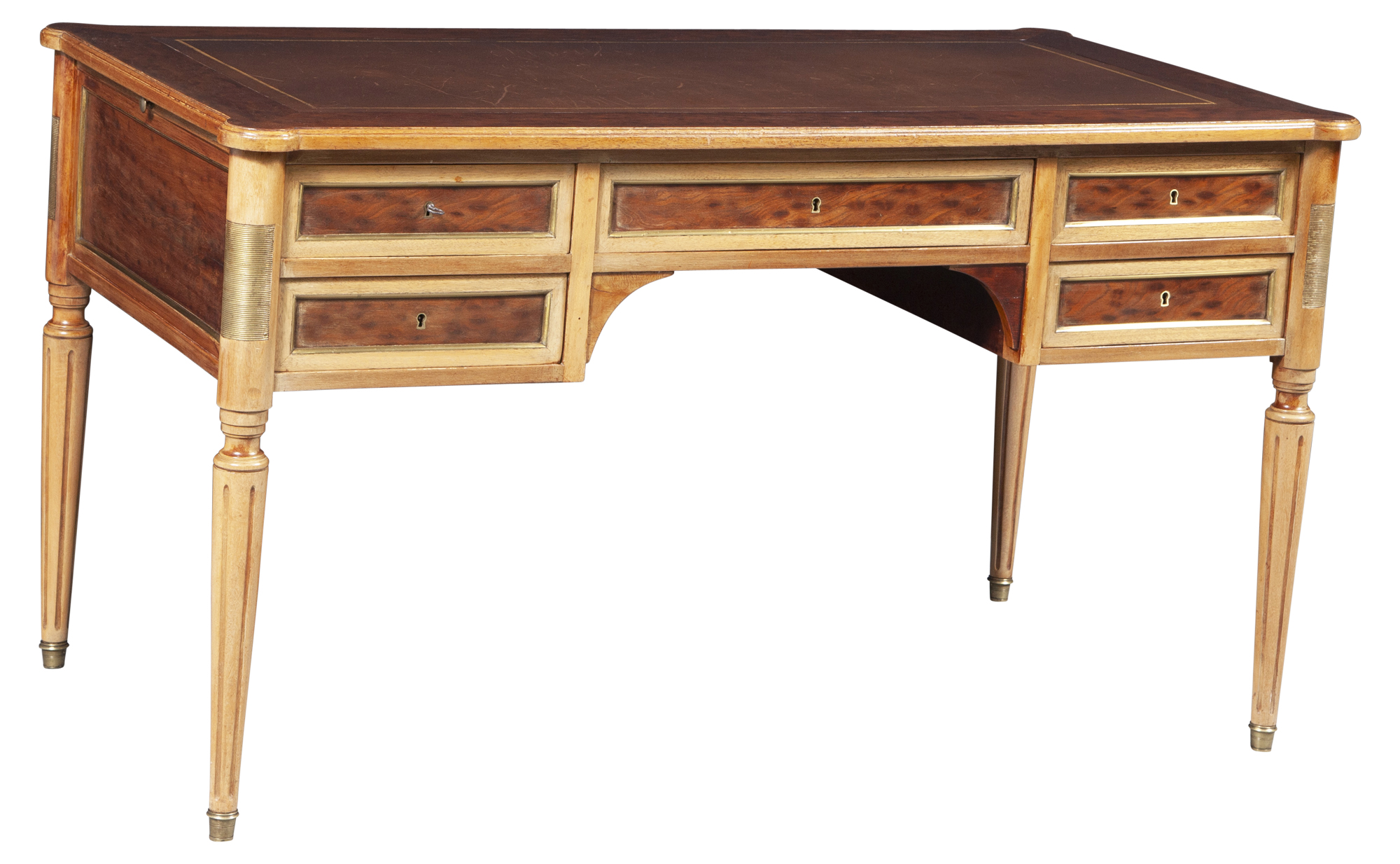 Lot image - Louis XVI Style Mahogany Bureau Plat