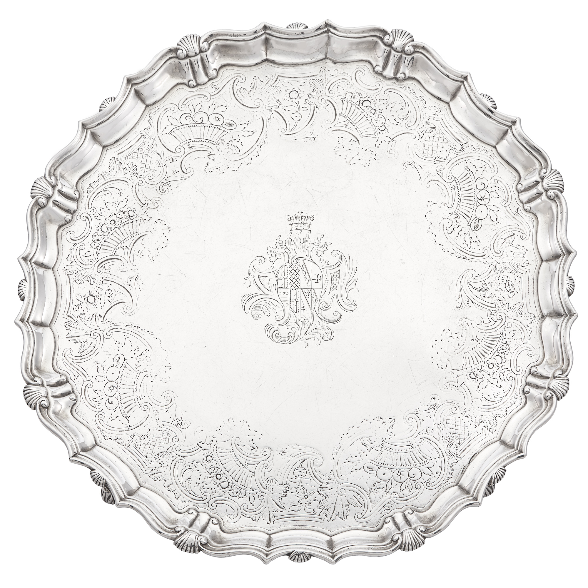 Lot image - George II Sterling Silver Salver