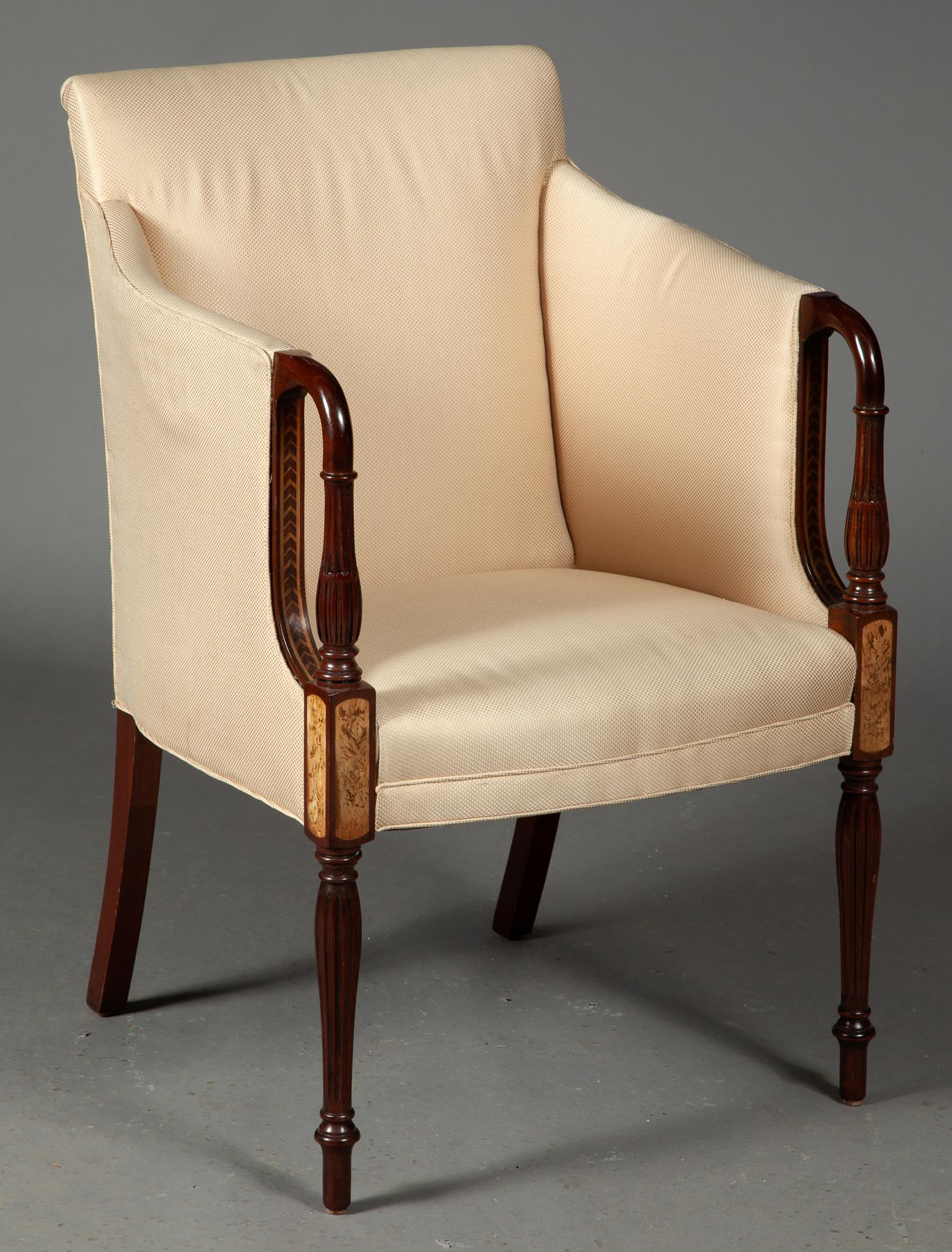 Lot image - Federal Style Inlaid Mahogany Bergère