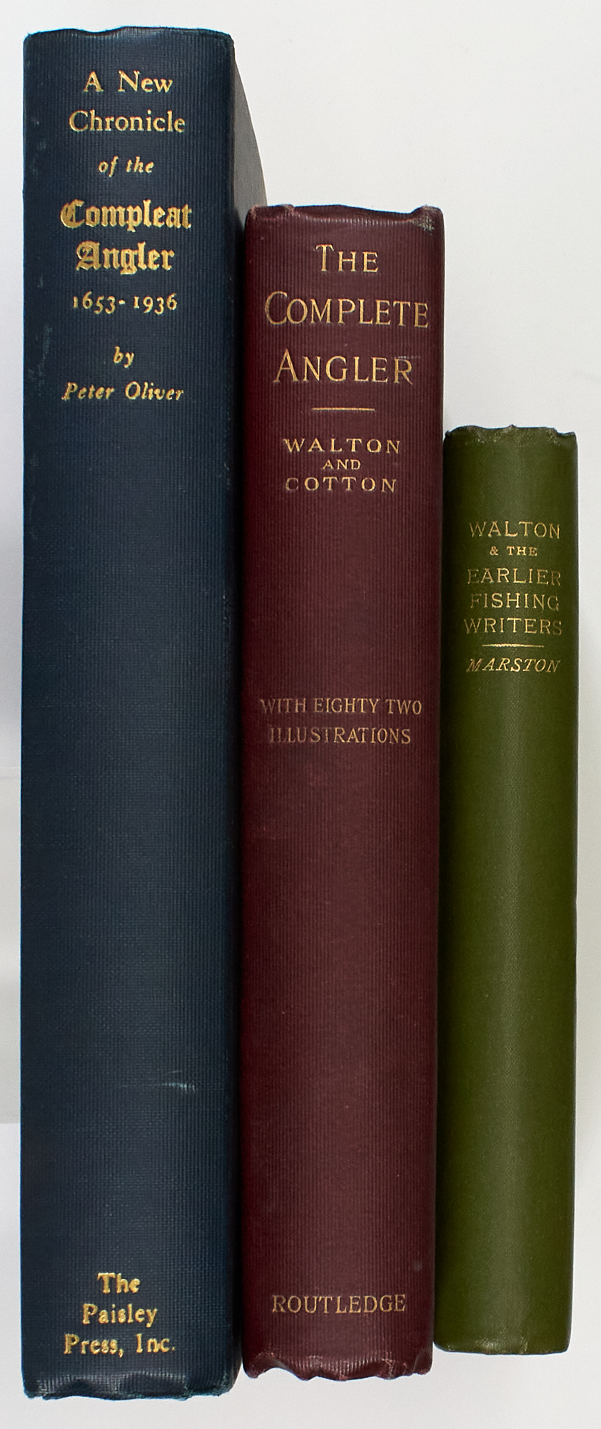 Lot image - [ANGLING]  WALTON, IZAAK and COTTON, CHARLES with MAJOR, JOHN, [editor]. The Complete Angler or The Contemplative Mans Recreation.