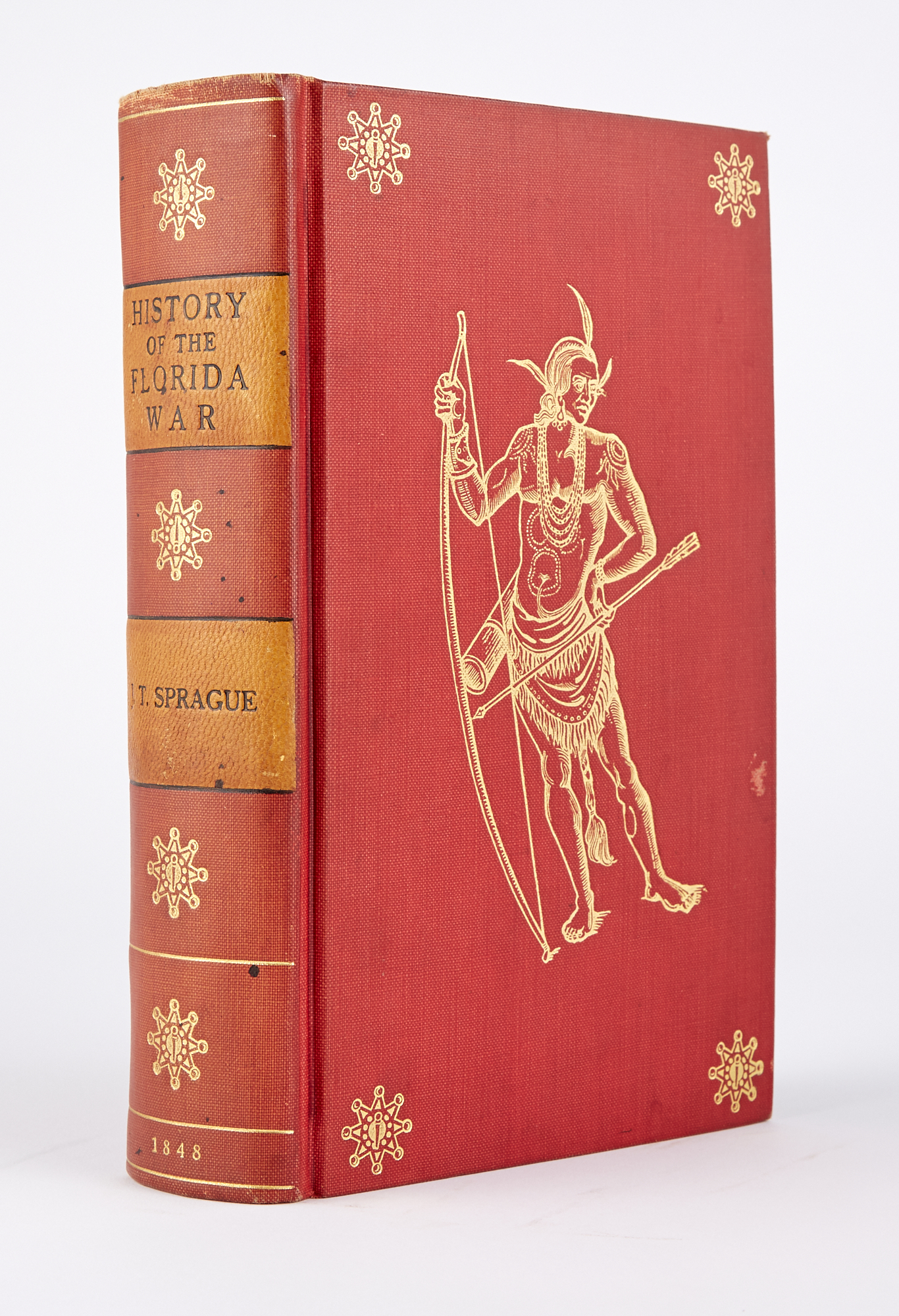 Lot image - [FLORIDA]  SPRAGUE, JOHN T. The Origin, Progress, and Conclusion of the Florida War; to which is Appended a Record of Officers, Non-Commissioned Officers, Musicians, and Privates of the U.S. Army, Navy, and Marine Corps...