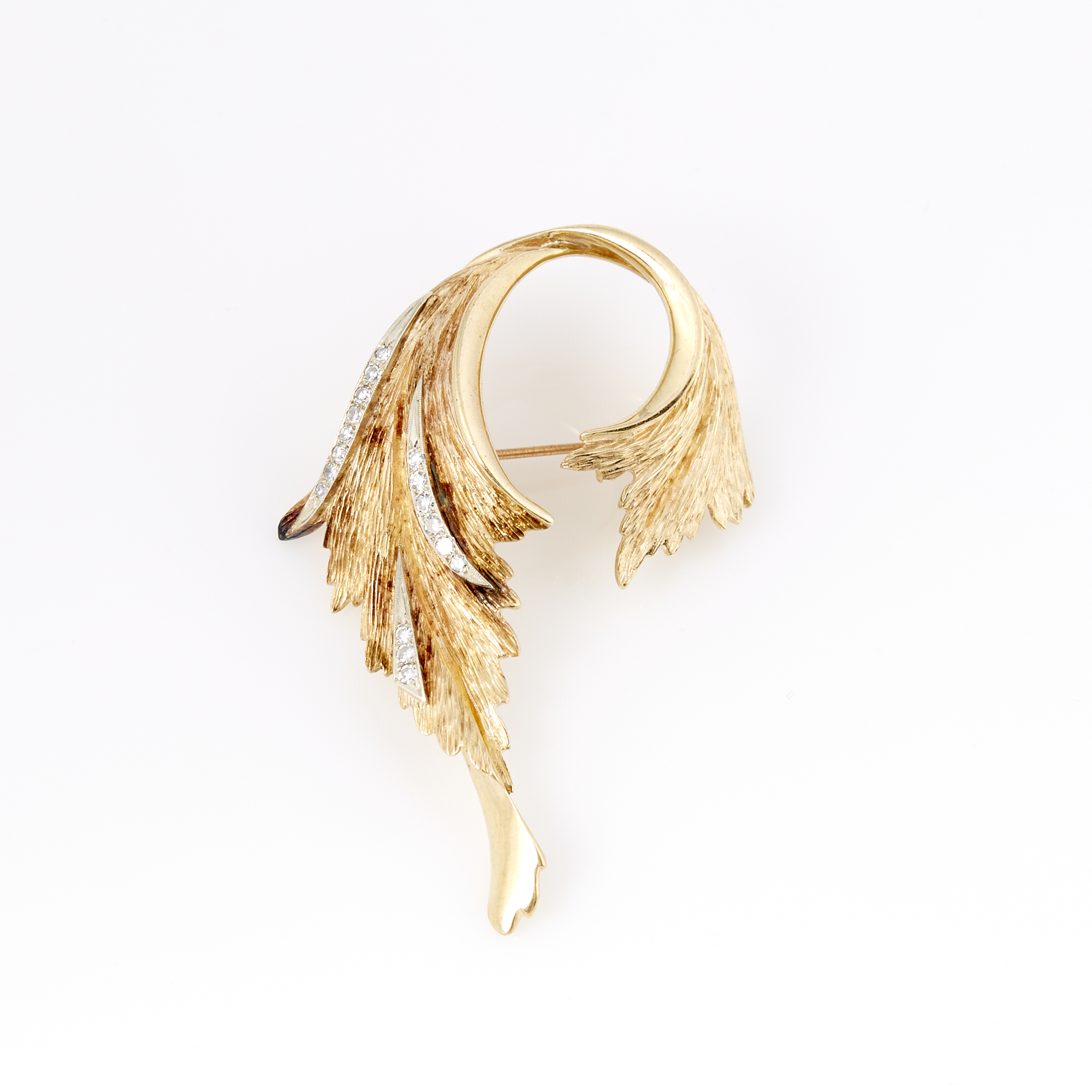 Lot image - Diamond Pin, 17 diamonds, 14K 7 dwt.