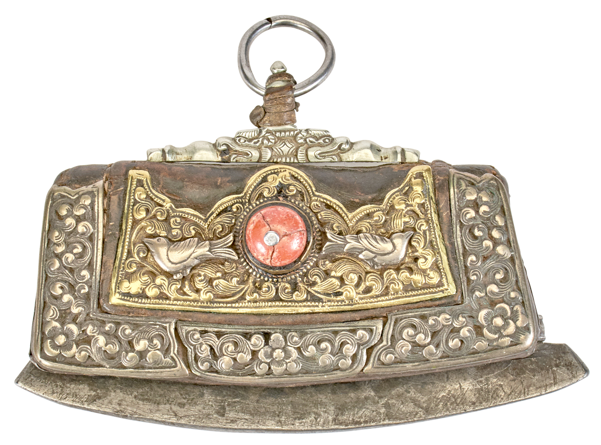 Lot image - A Tibetan Ornametal Flint Blade