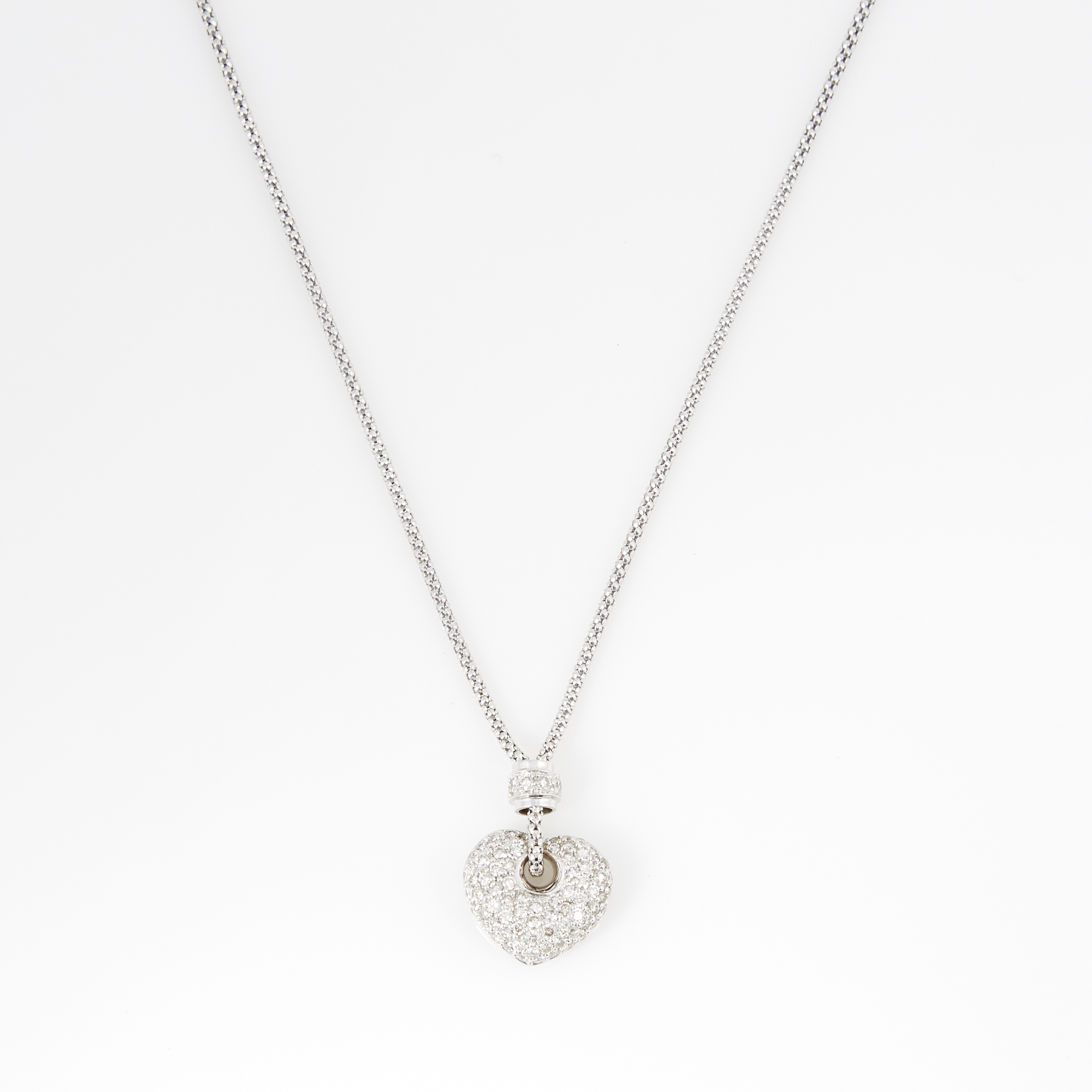 Lot image - Diamond Necklace, 106 diamonds about 2.00 cts., 18K 6 dwt.