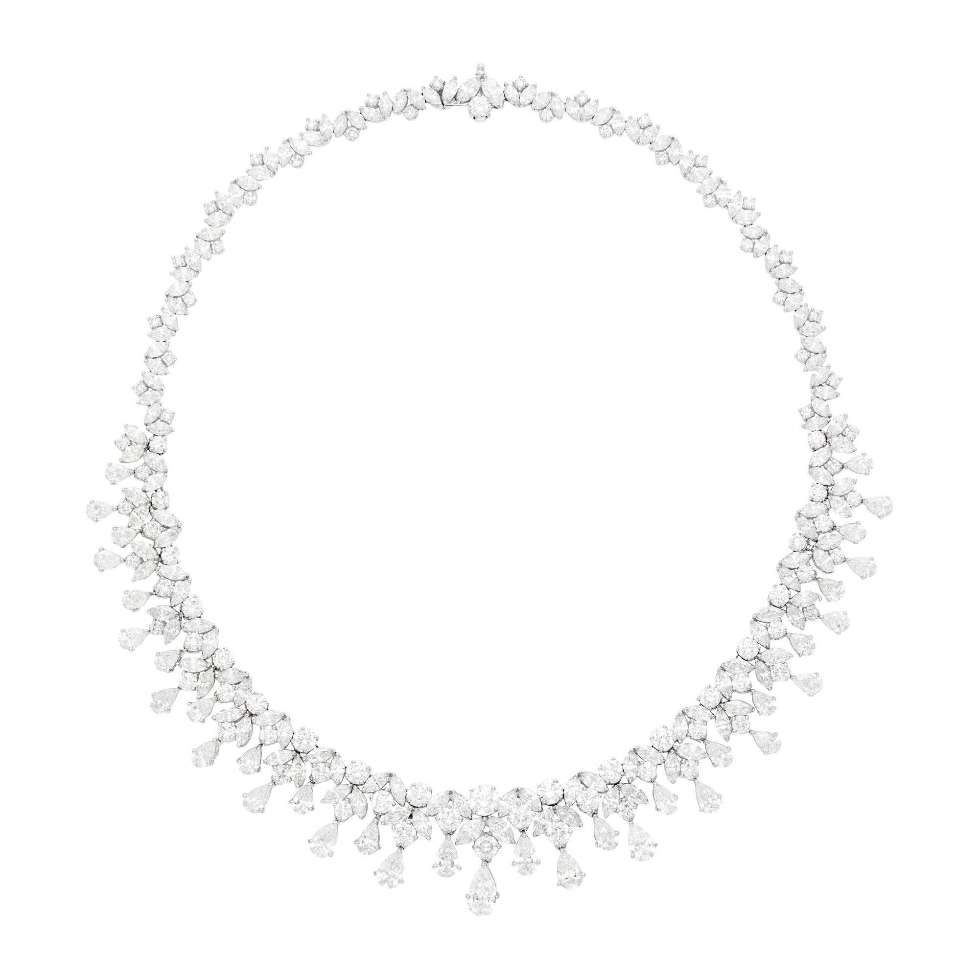 Lot image - Platinum and Diamond Necklace