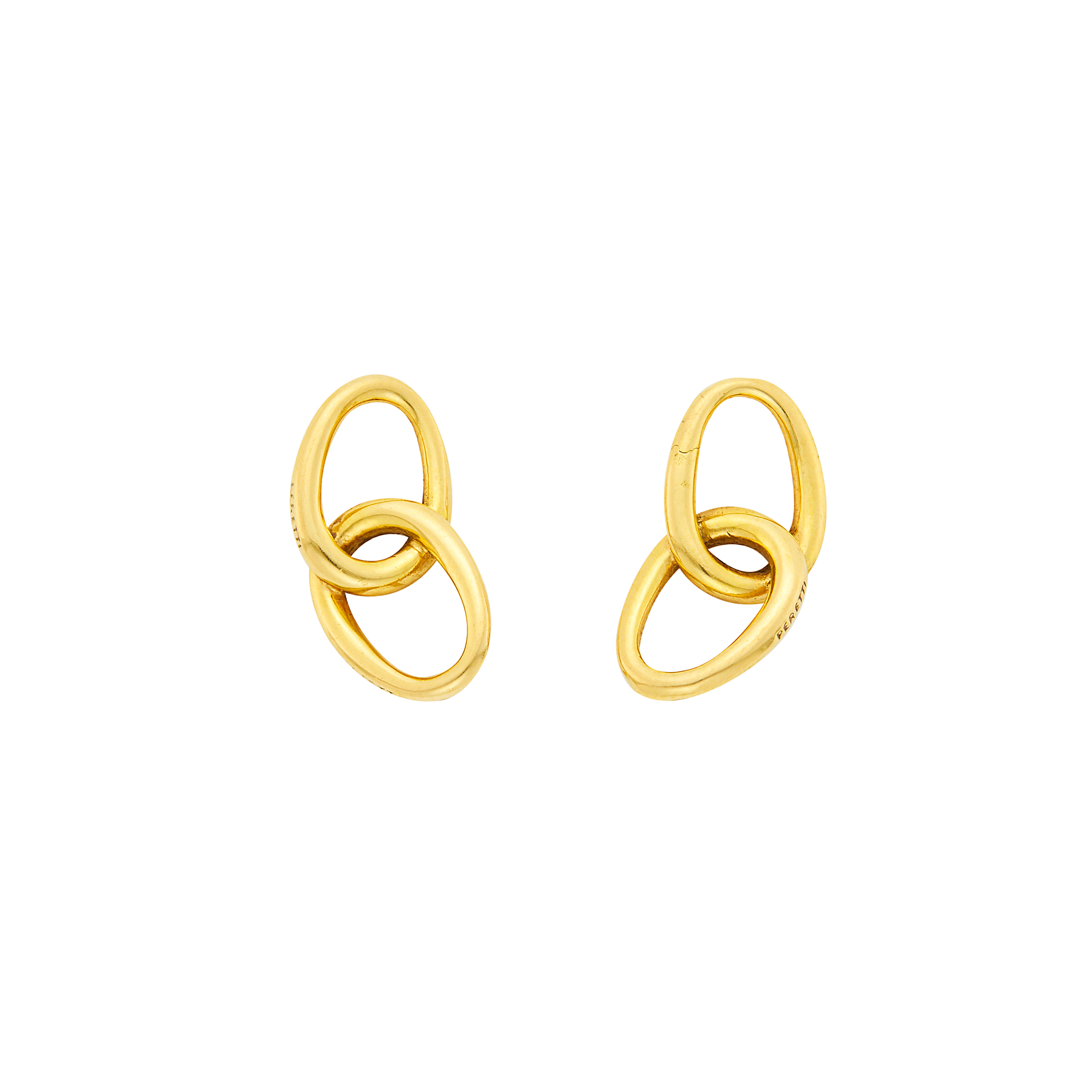 Lot image - Tiffany & Co., Elsa Peretti Pair of Gold Earclips