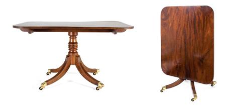 Lot image - Federal Mahogany Tilt-Top Breakfast Table