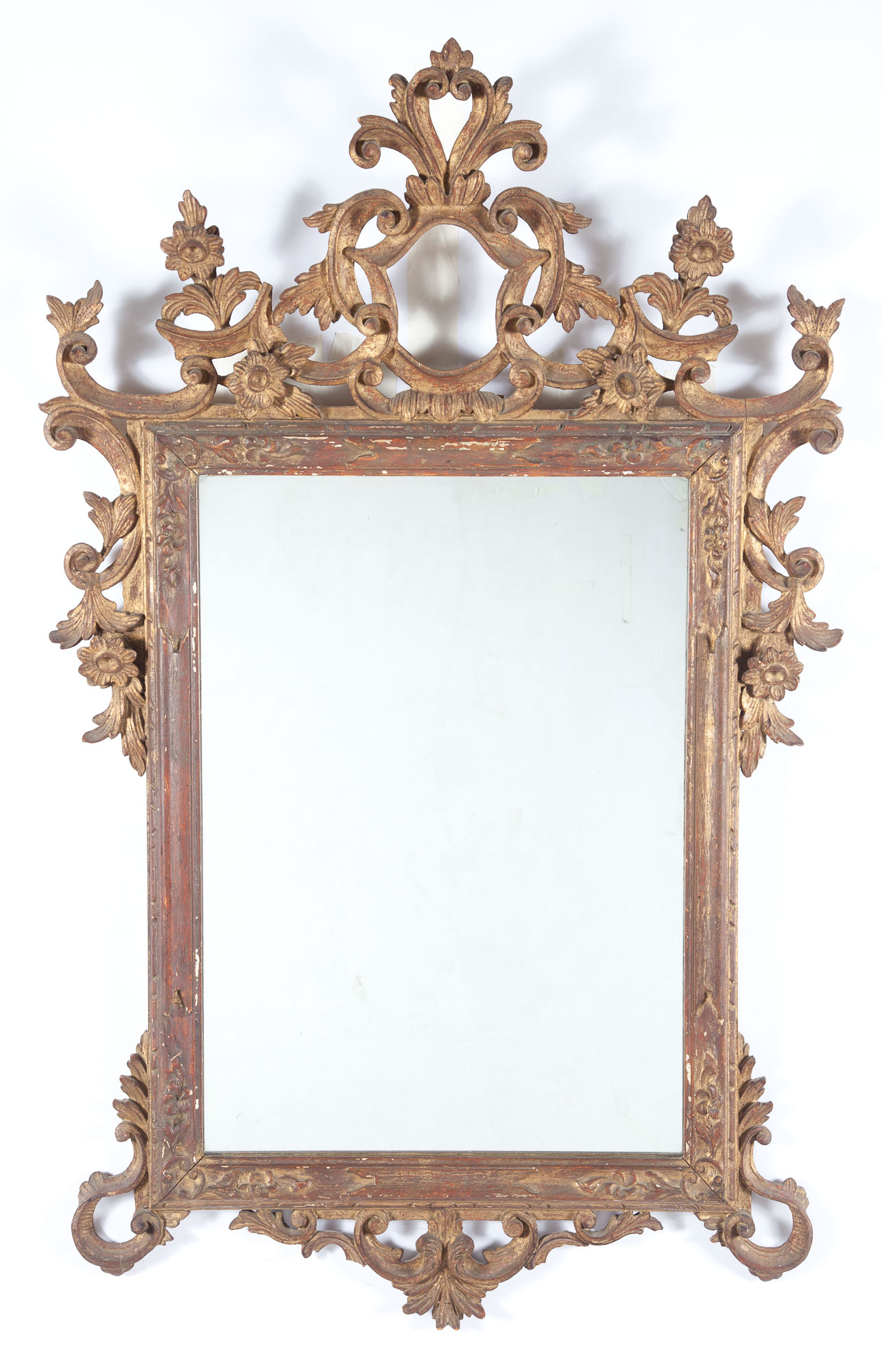 Lot image - Italian Rococo Giltwood Mirror