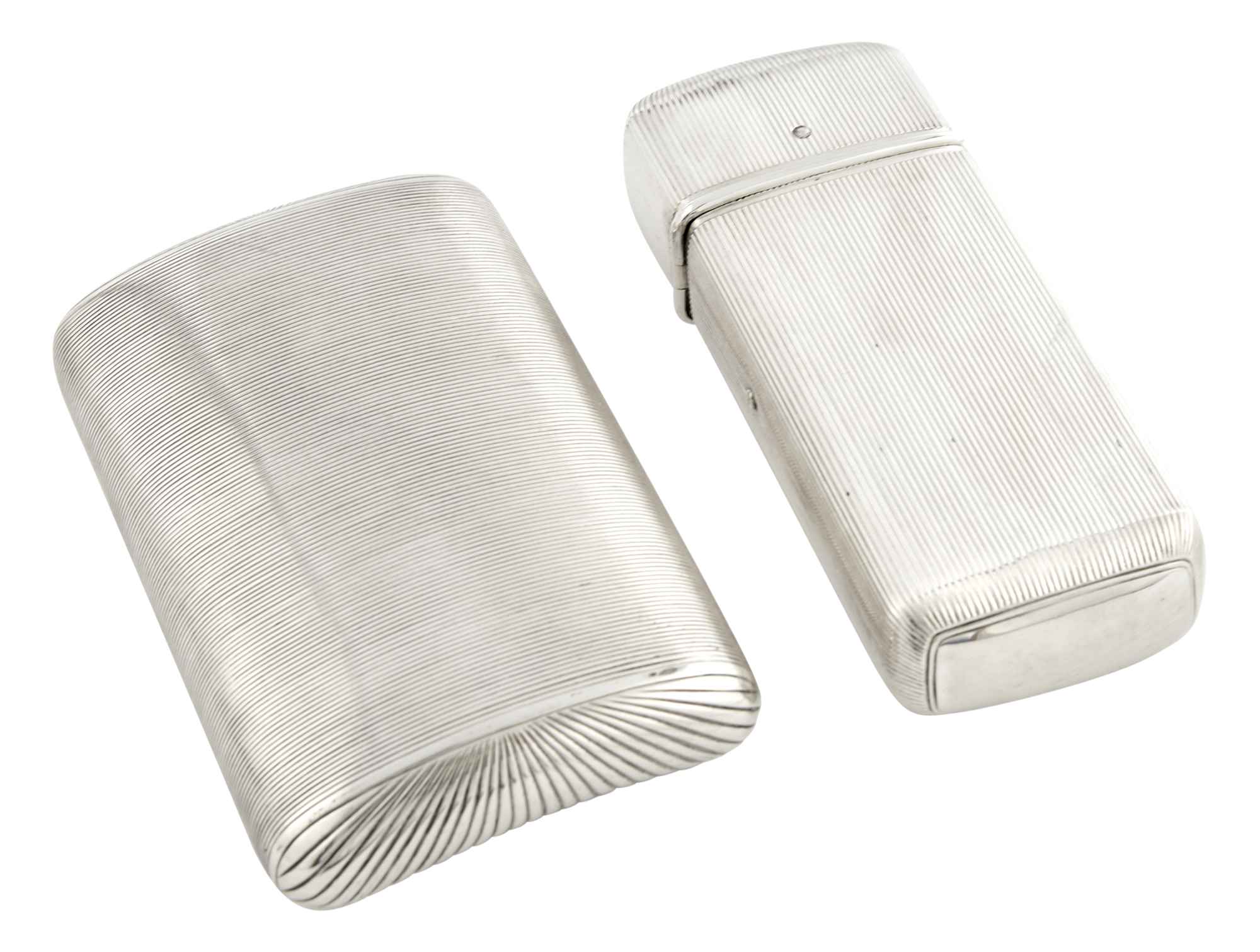 Lot image - Two Dutch Silver Pocket Cigar Cases