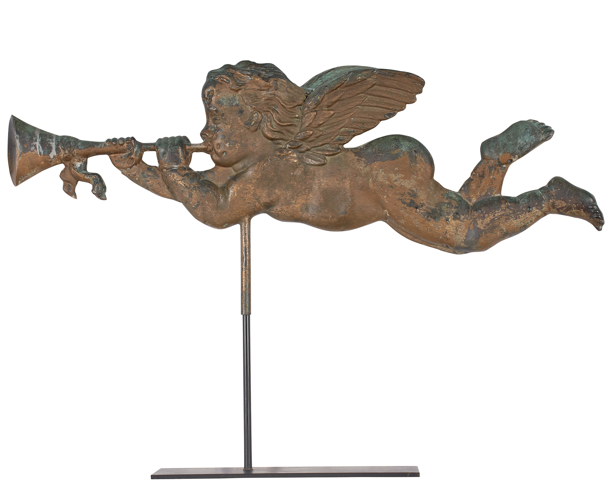 Lot image - Copper and Zinc Angel Gabriel Weathervane
