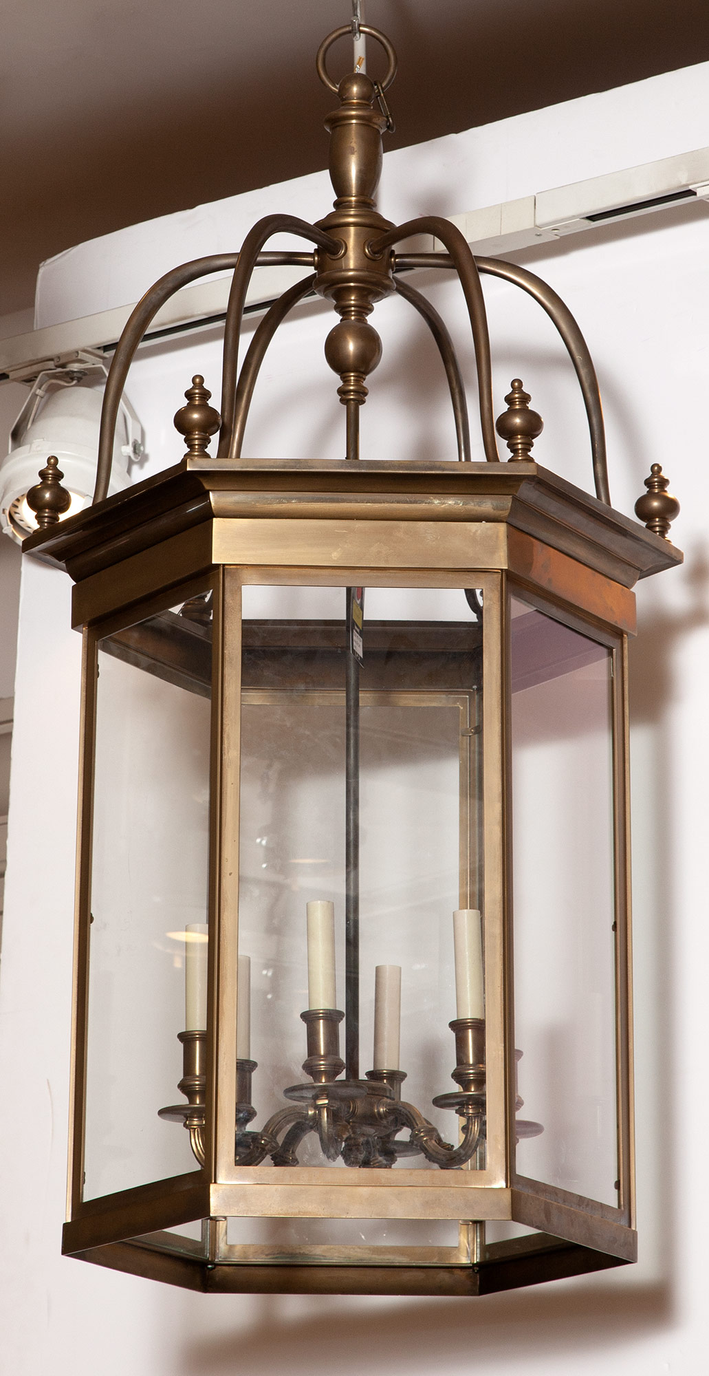 Lot image - Georgian Style Brass Hall Lantern