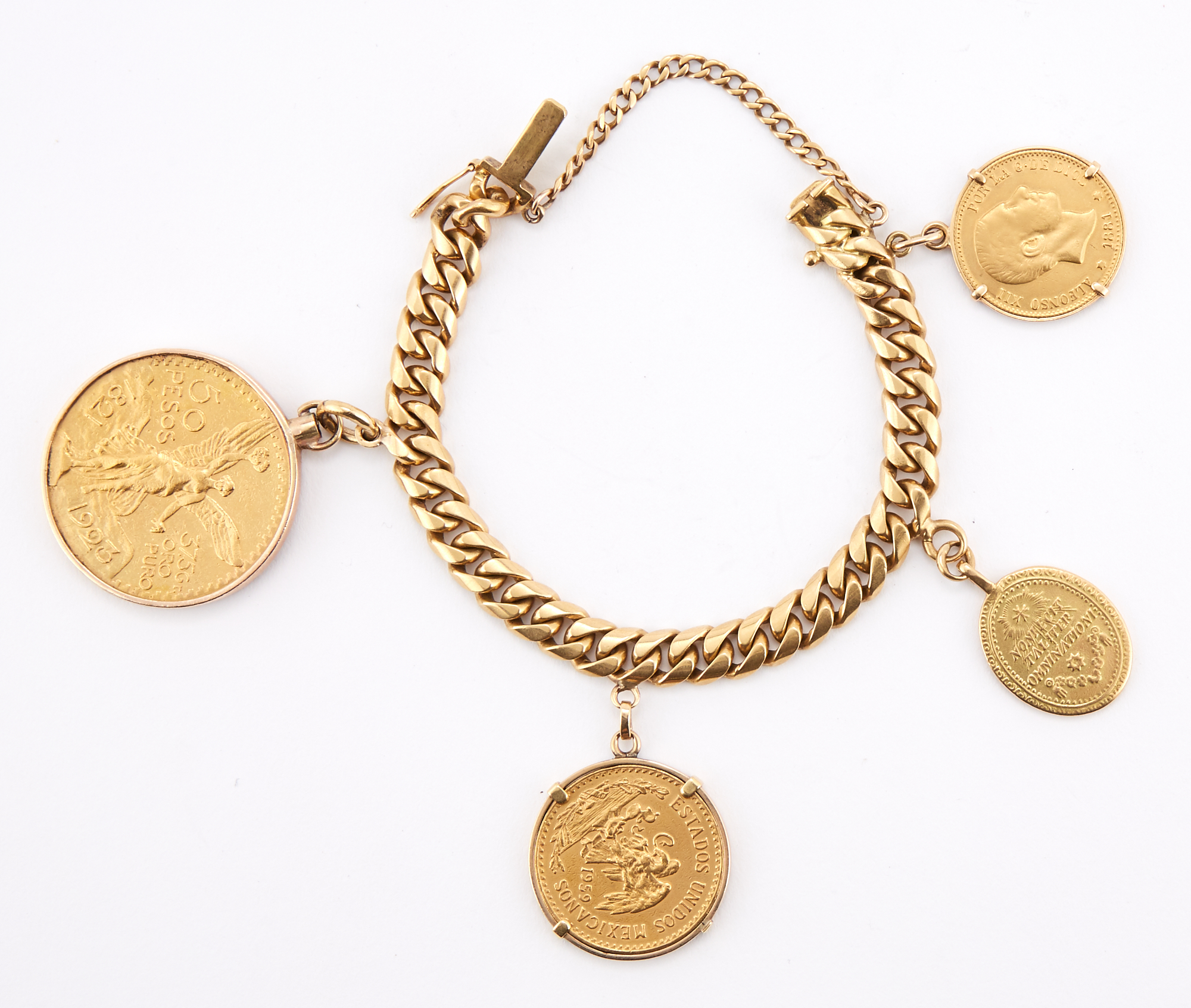 Lot image - Gold Coin Bracelet