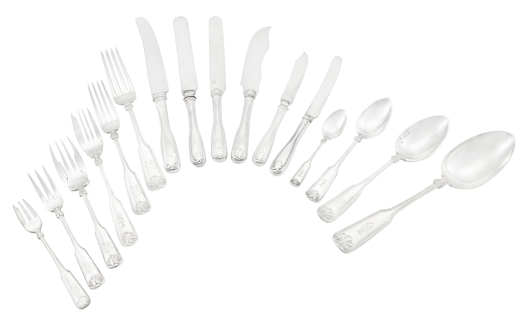 Lot image - Howard Sterling Company Sterling Silver Flatware Service