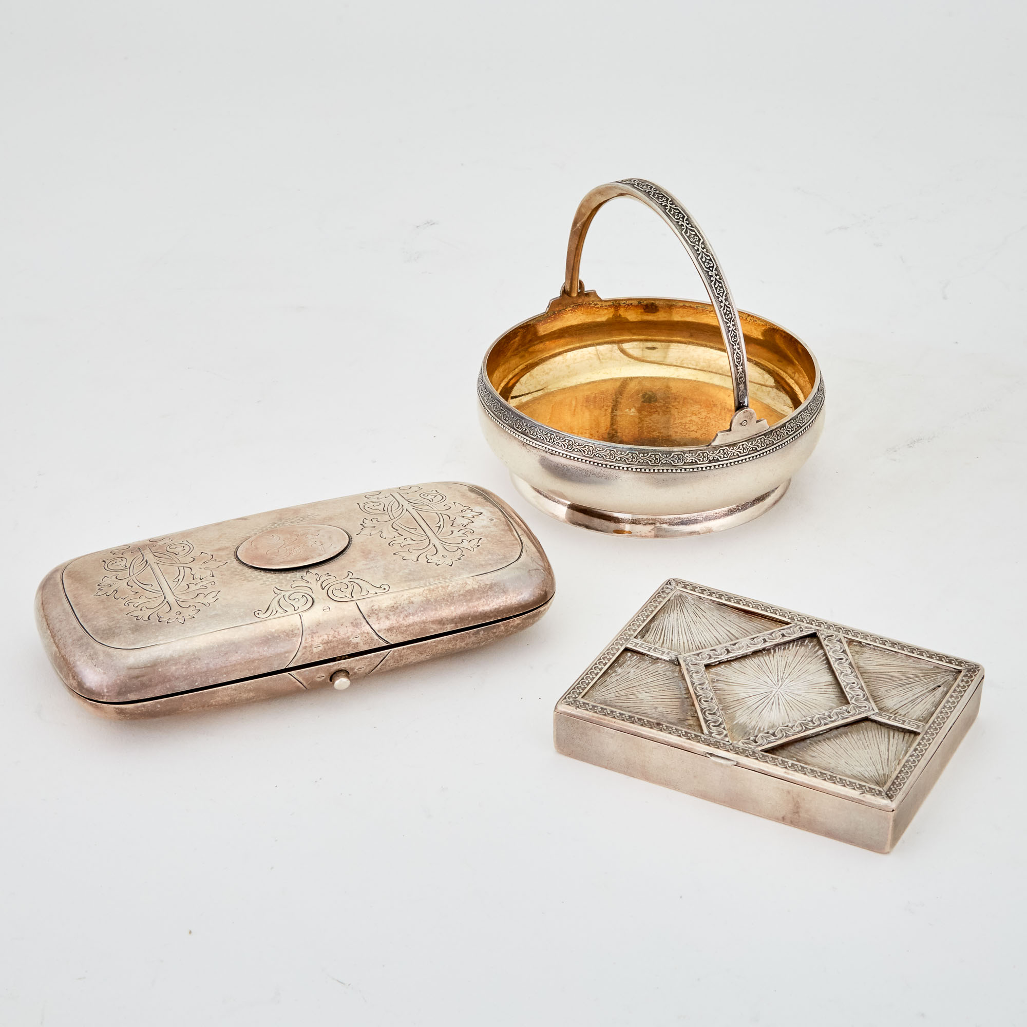 Lot image - Group of Russian and Soviet Silver Articles