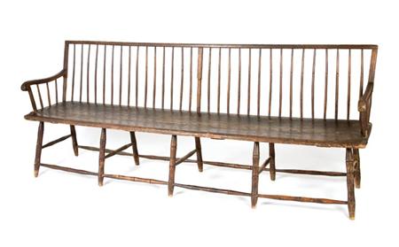 Lot image - Windsor Bamboo Turned Bench