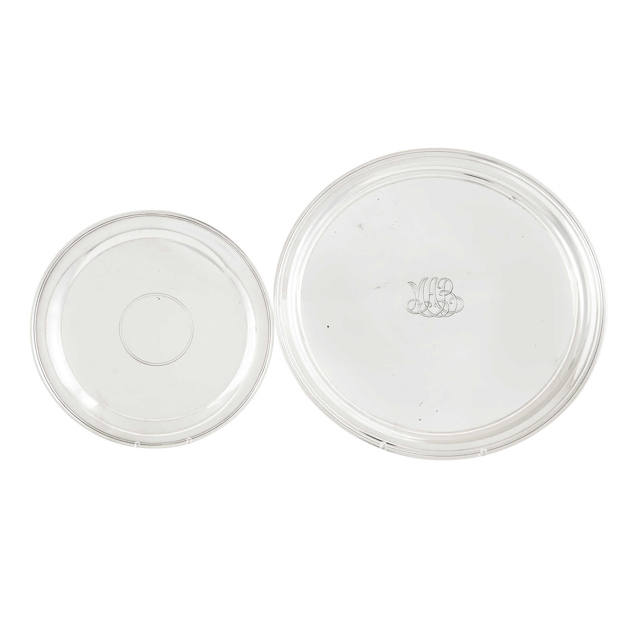 Lot image - Two Tiffany & Co. Sterling Silver Trays