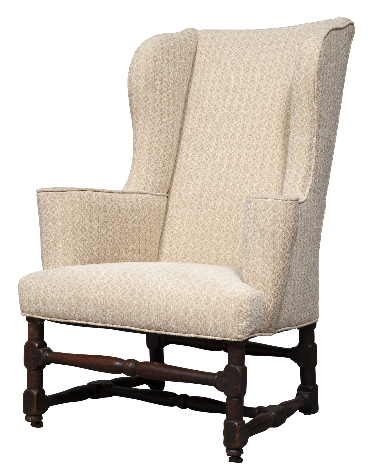 Lot image - George I Mahogany Wing Chair