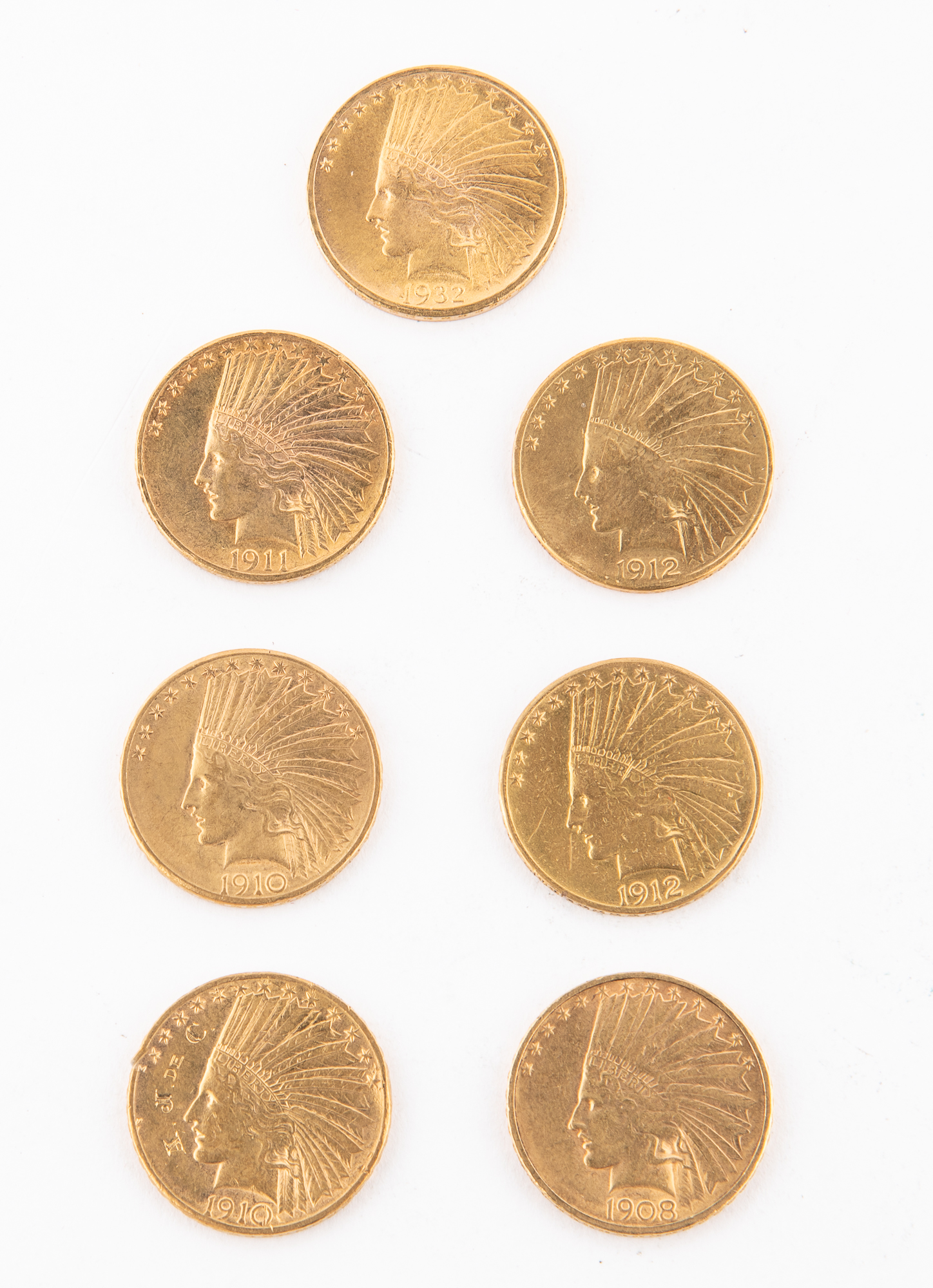 Lot image - United States $10 Indian Head Group