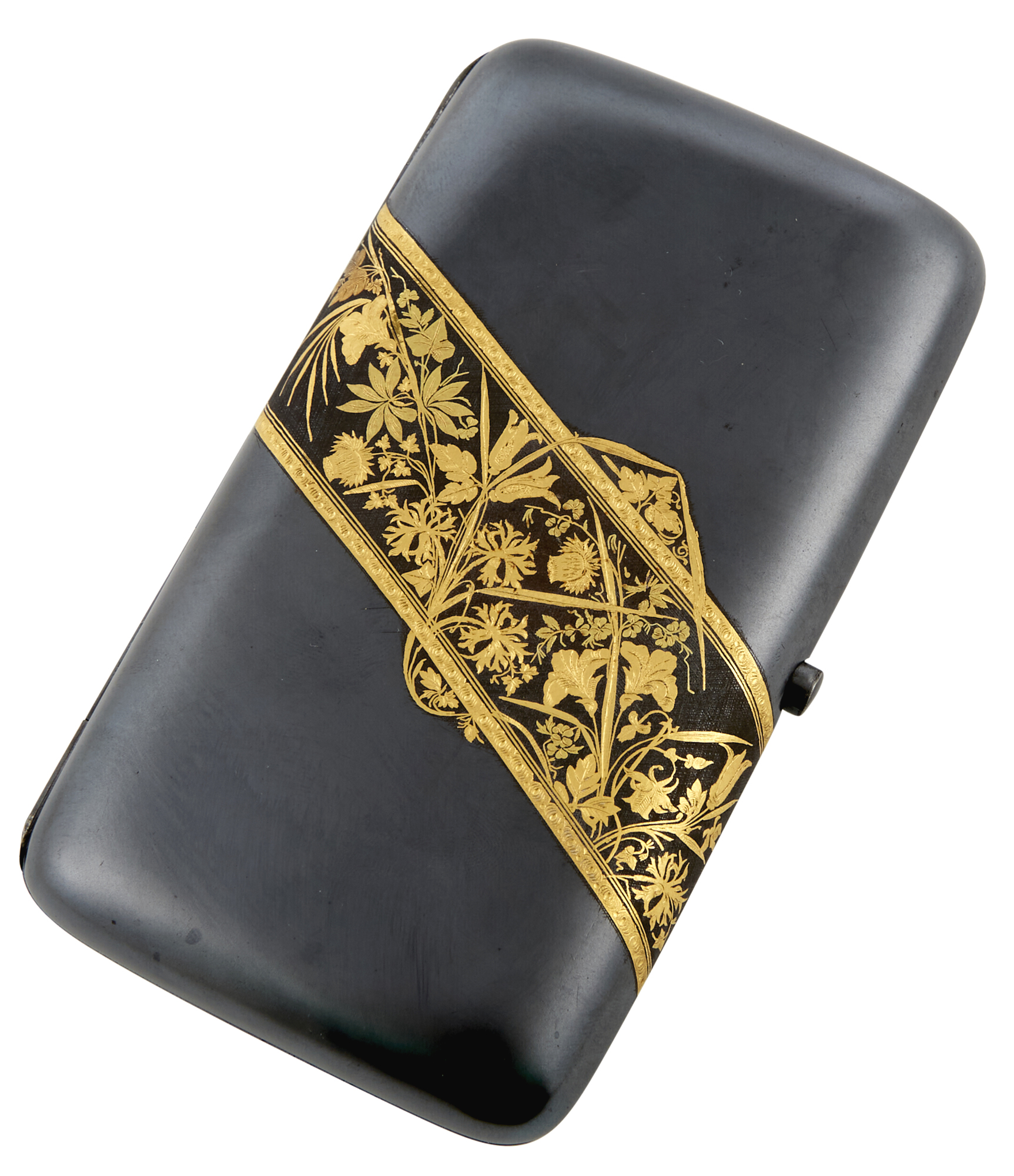 Lot image - Continental Partial Gilt Gunmetal Cigarette Case