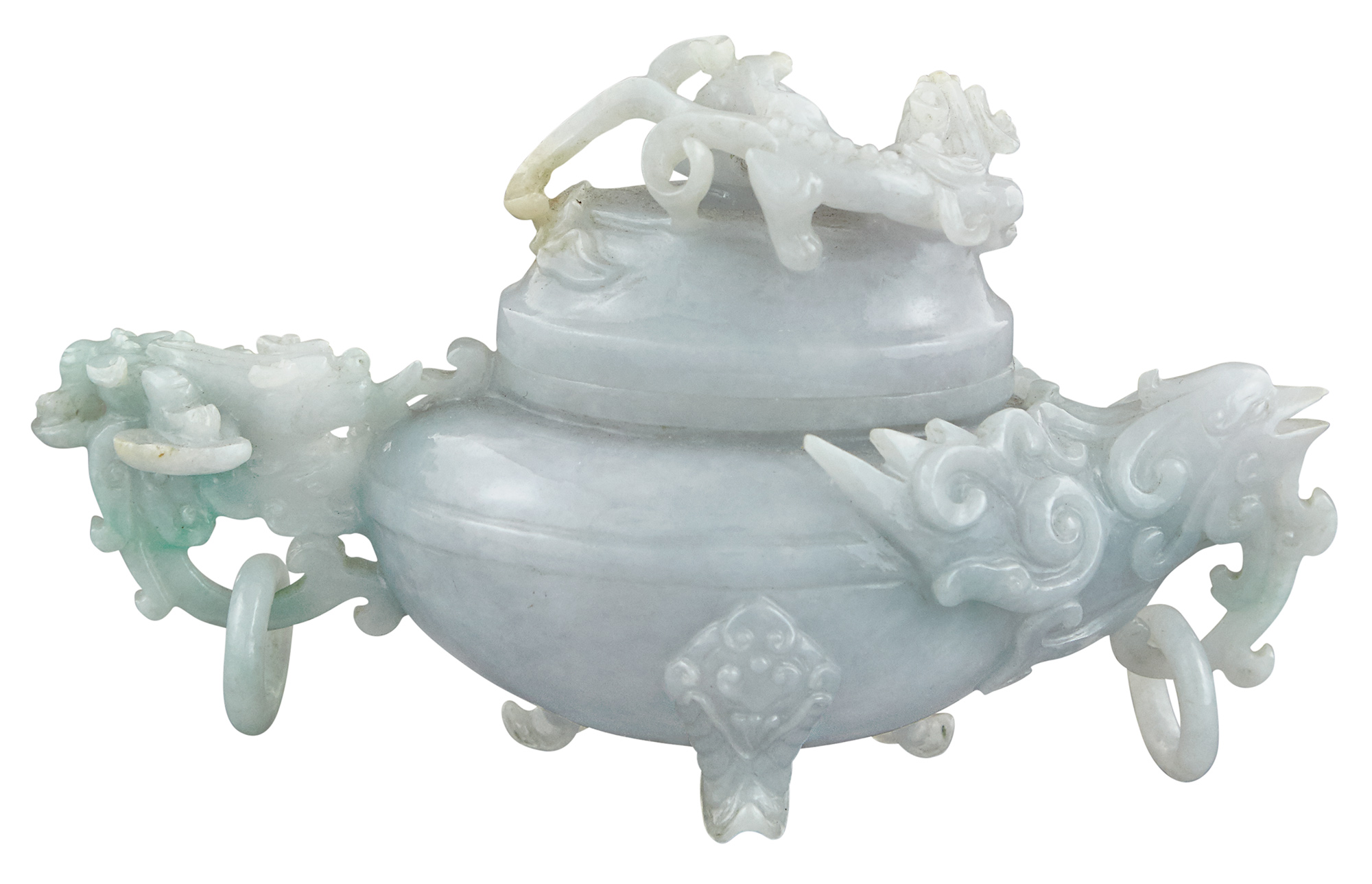 Lot image - Chinese Jade Covered Censer
