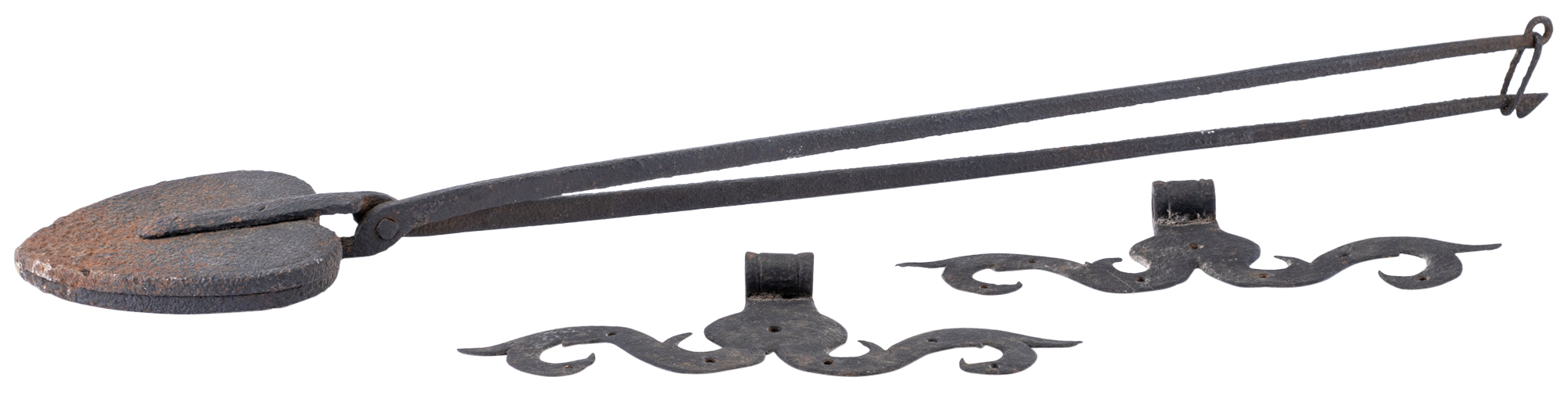 Lot image - Heart Shaped Wrought Iron Waffle Iron