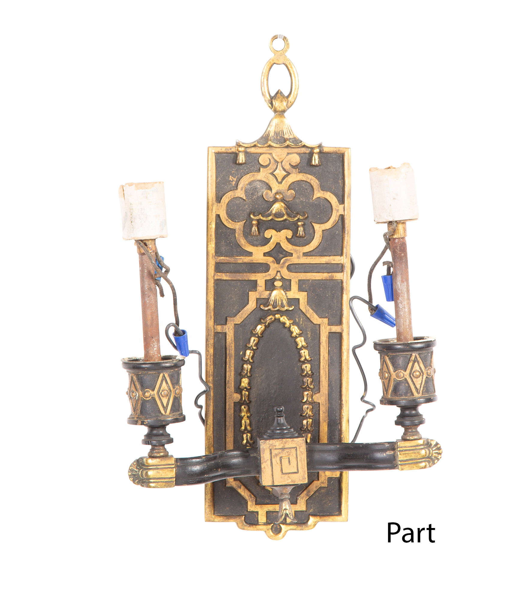 Lot image - Set of Six George III Style Metal and Parcel-Gilt Sconces