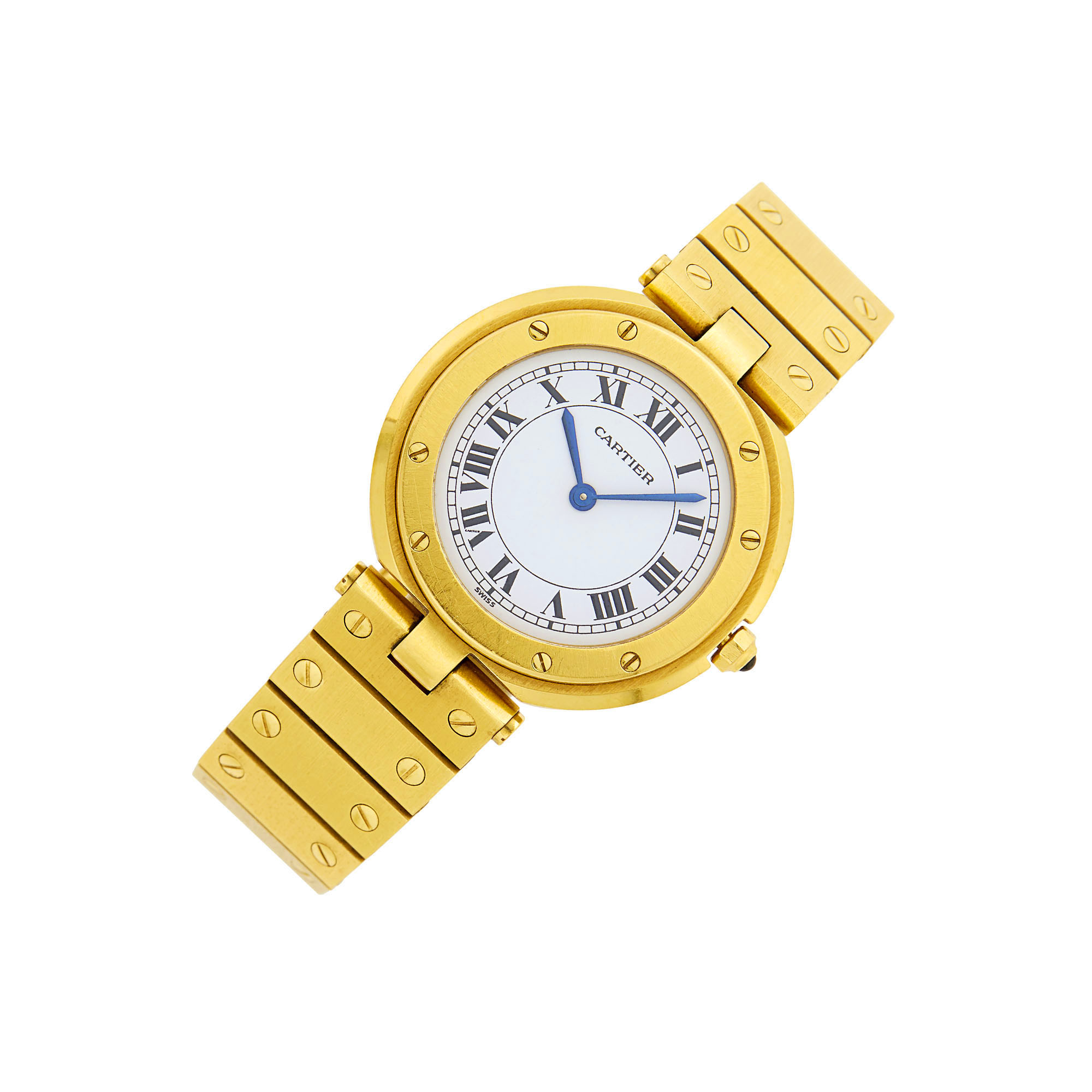 Lot image - Cartier Gold Santos Wristwatch