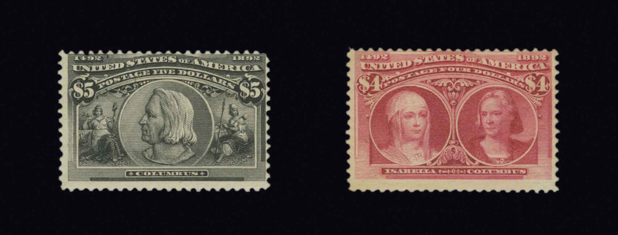 Lot image - United States 1893 Columbian One Cent to Five Dollars