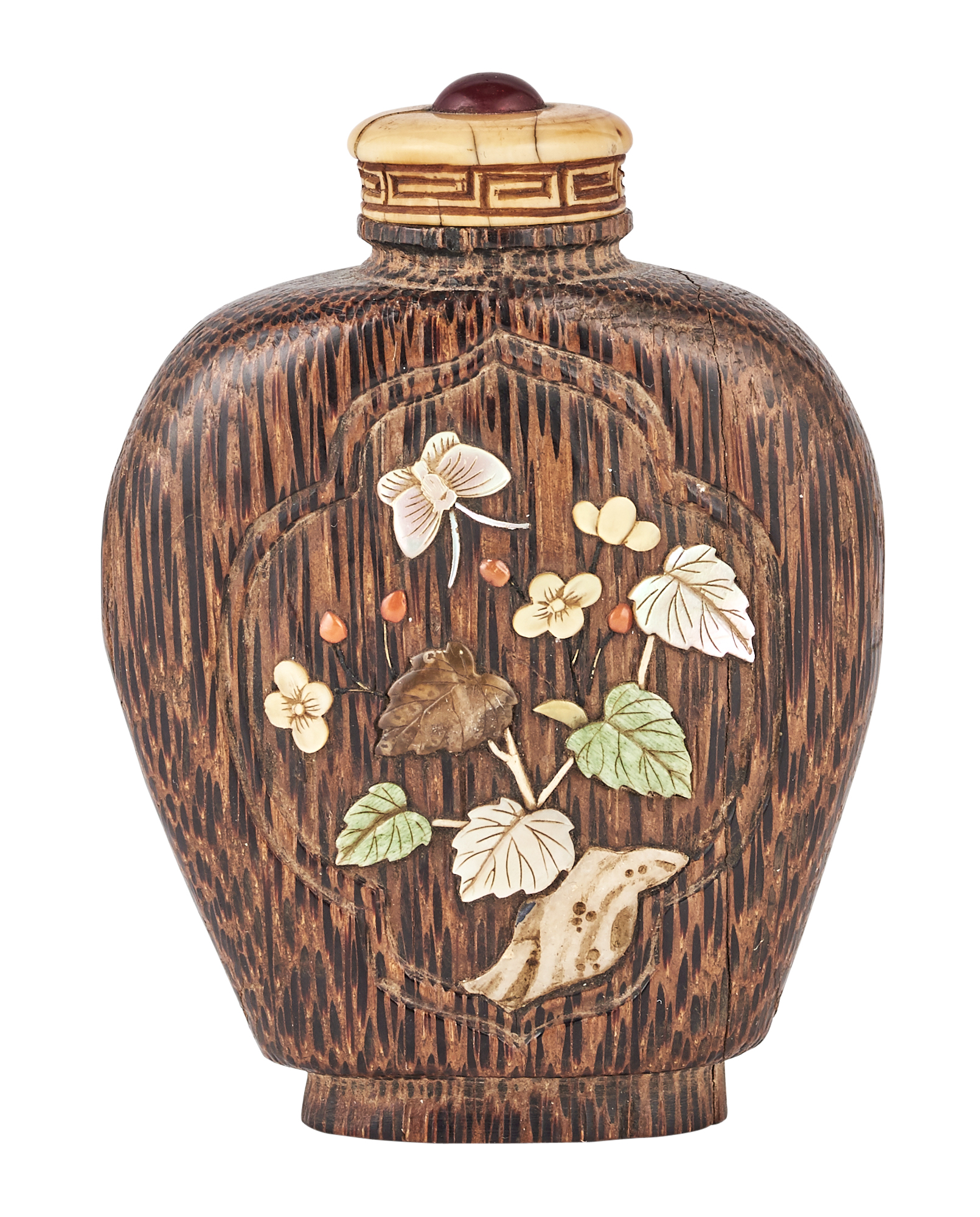 Lot image - An Embellished Bamboo Snuff Bottle