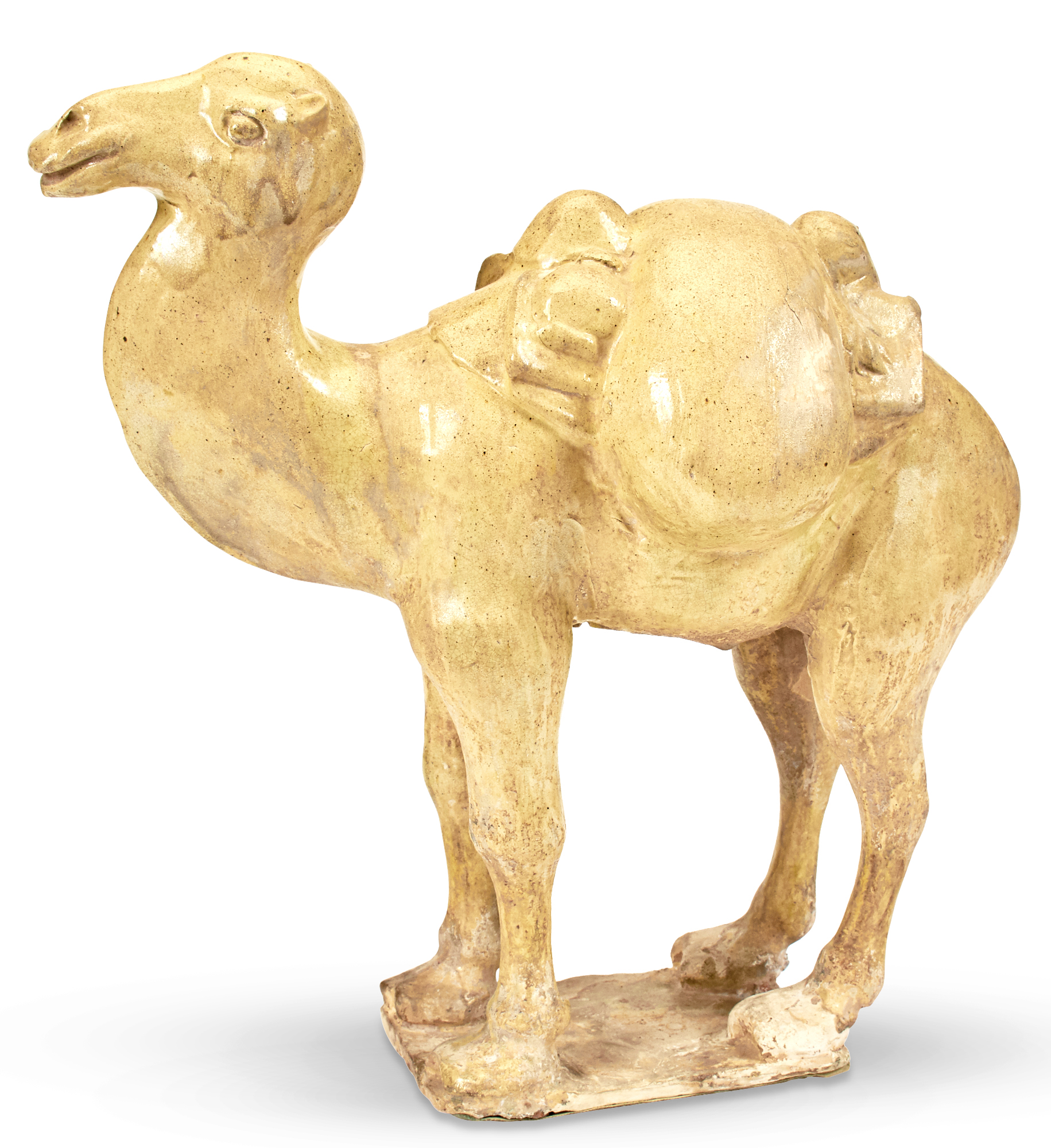 Lot image - A Chinese Straw-Glazed Pottery Figure of a Camel