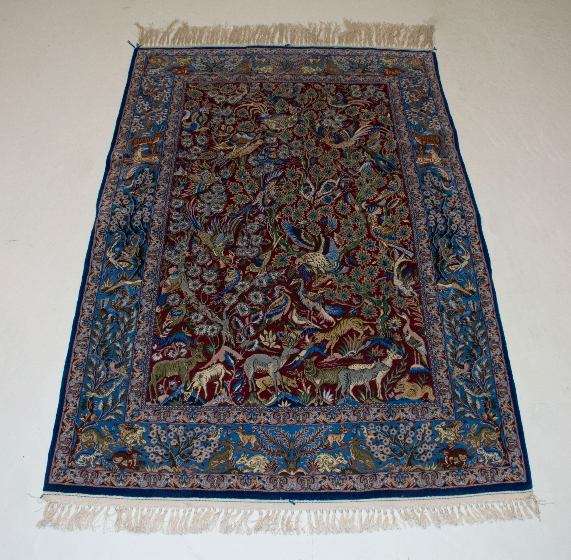 Lot image - Silk Warp Isfahan Rug